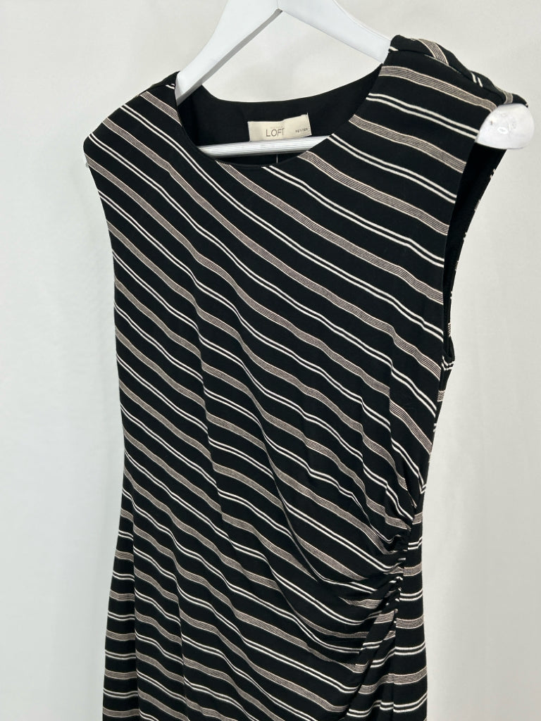 ANN TAYLOR LOFT Size SP black striped Women's Dress