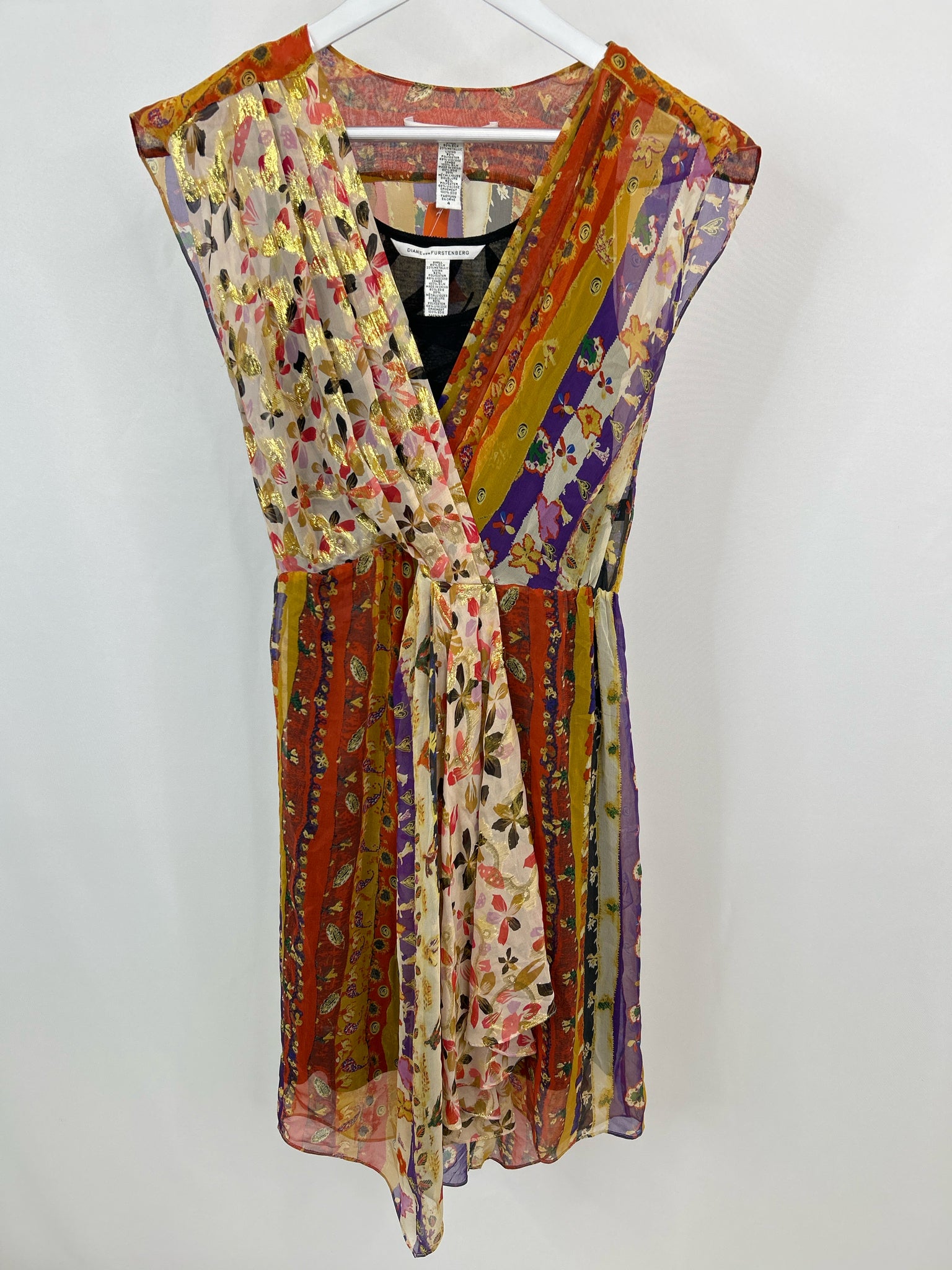 DIANE VON FURSTENBERG Size 4 Multi-Color Women 2-Piece w/dress