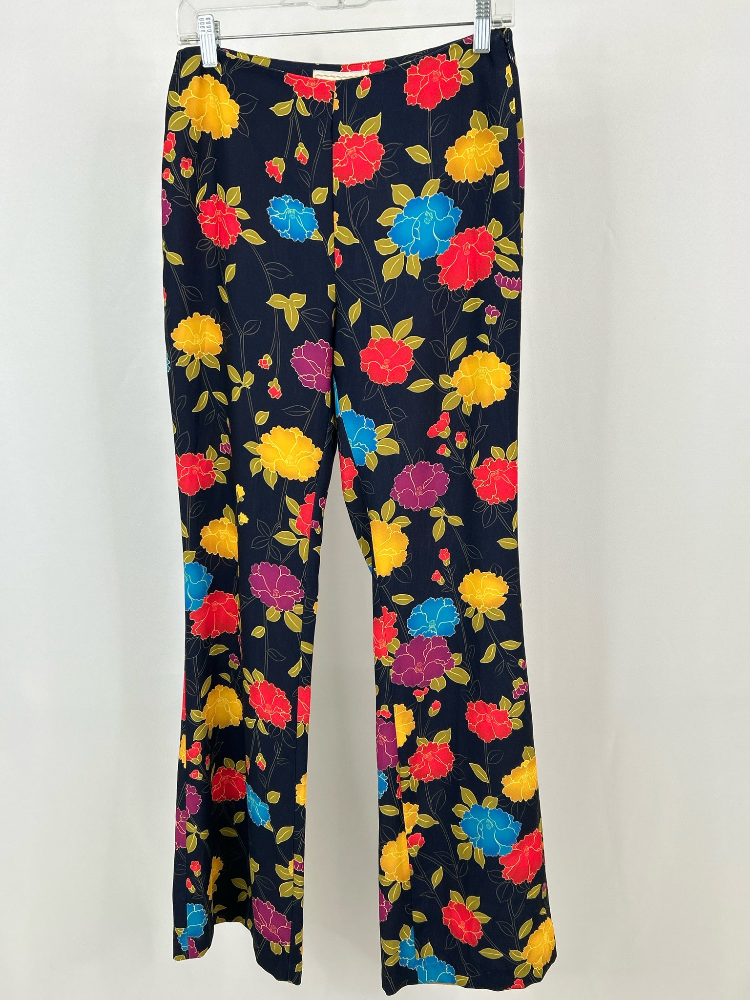Flora Bea Size S NAVY FLORAL Women Pants