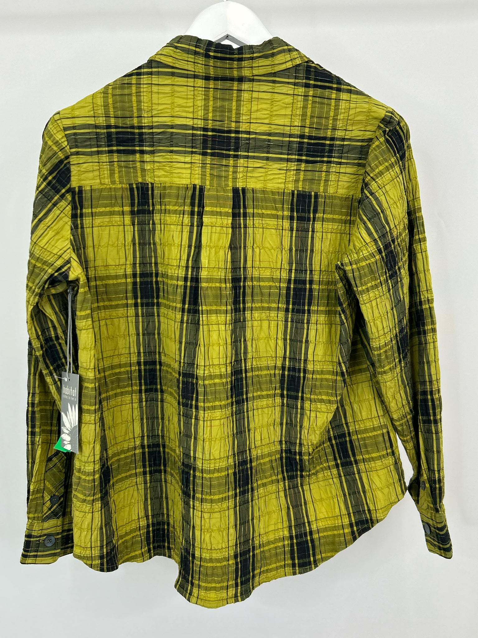 HABITAT Size S Green and Black Women Top NWT