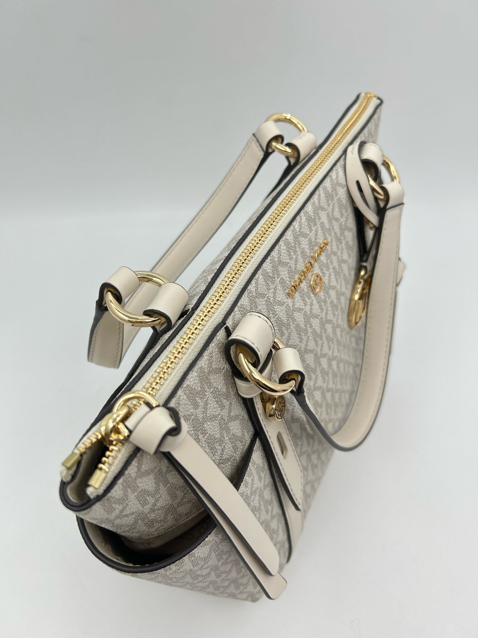 MICHAEL KORS WHITE AND GRAY Women Tote