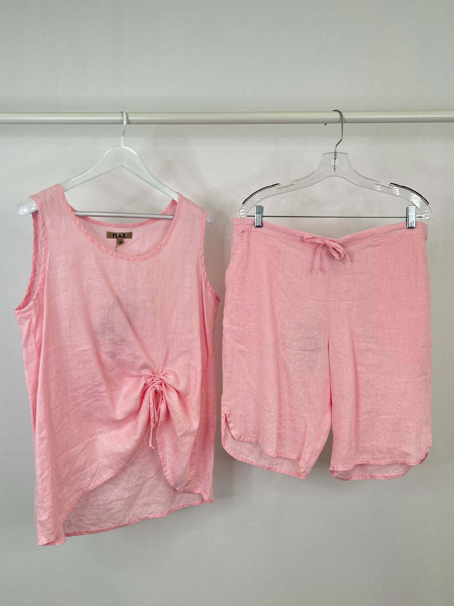 FLAX Size M Pink Women 2-Piece w/shorts