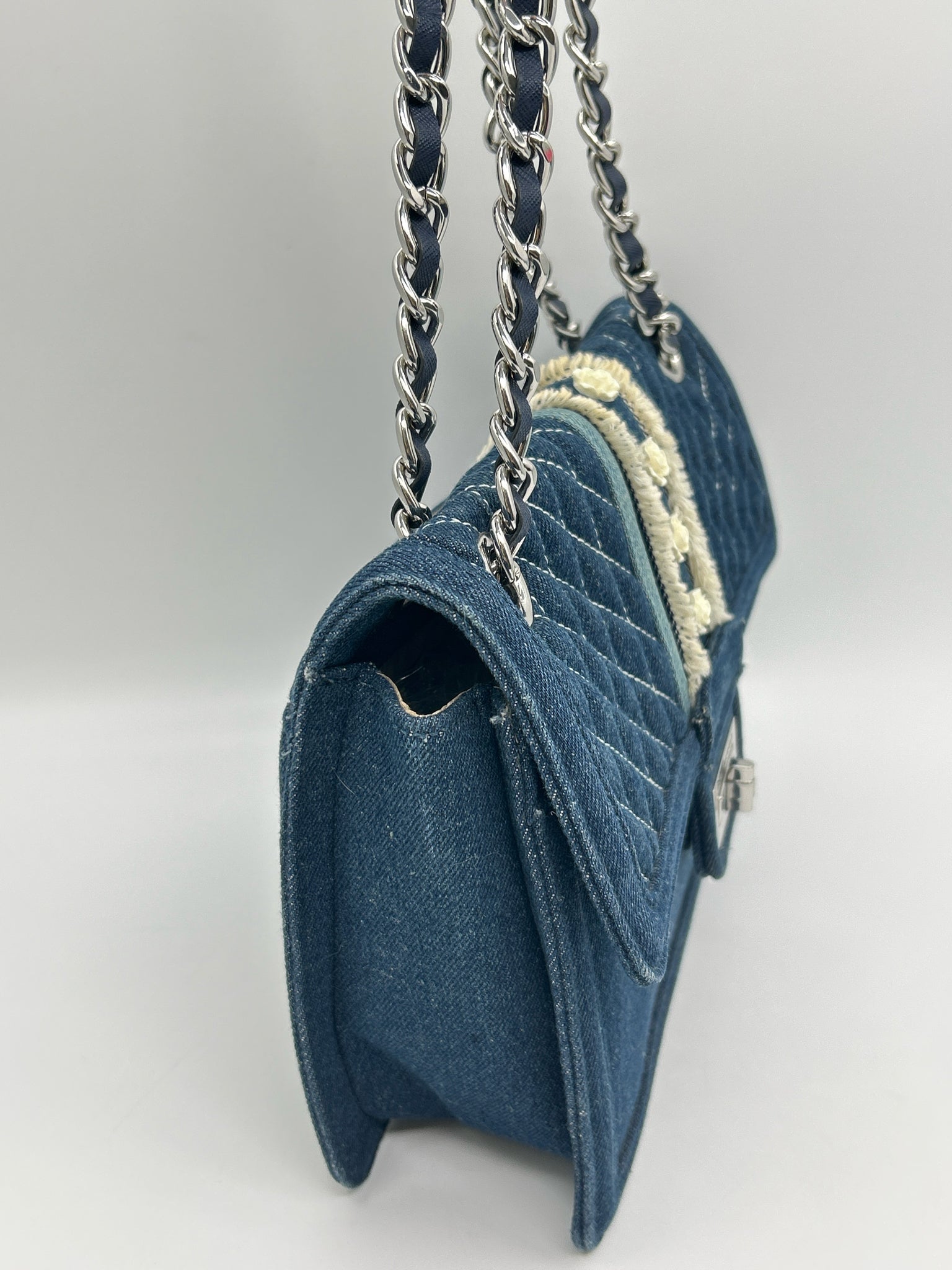 KARL LAGERFELD BLUE DENIM Women Purse