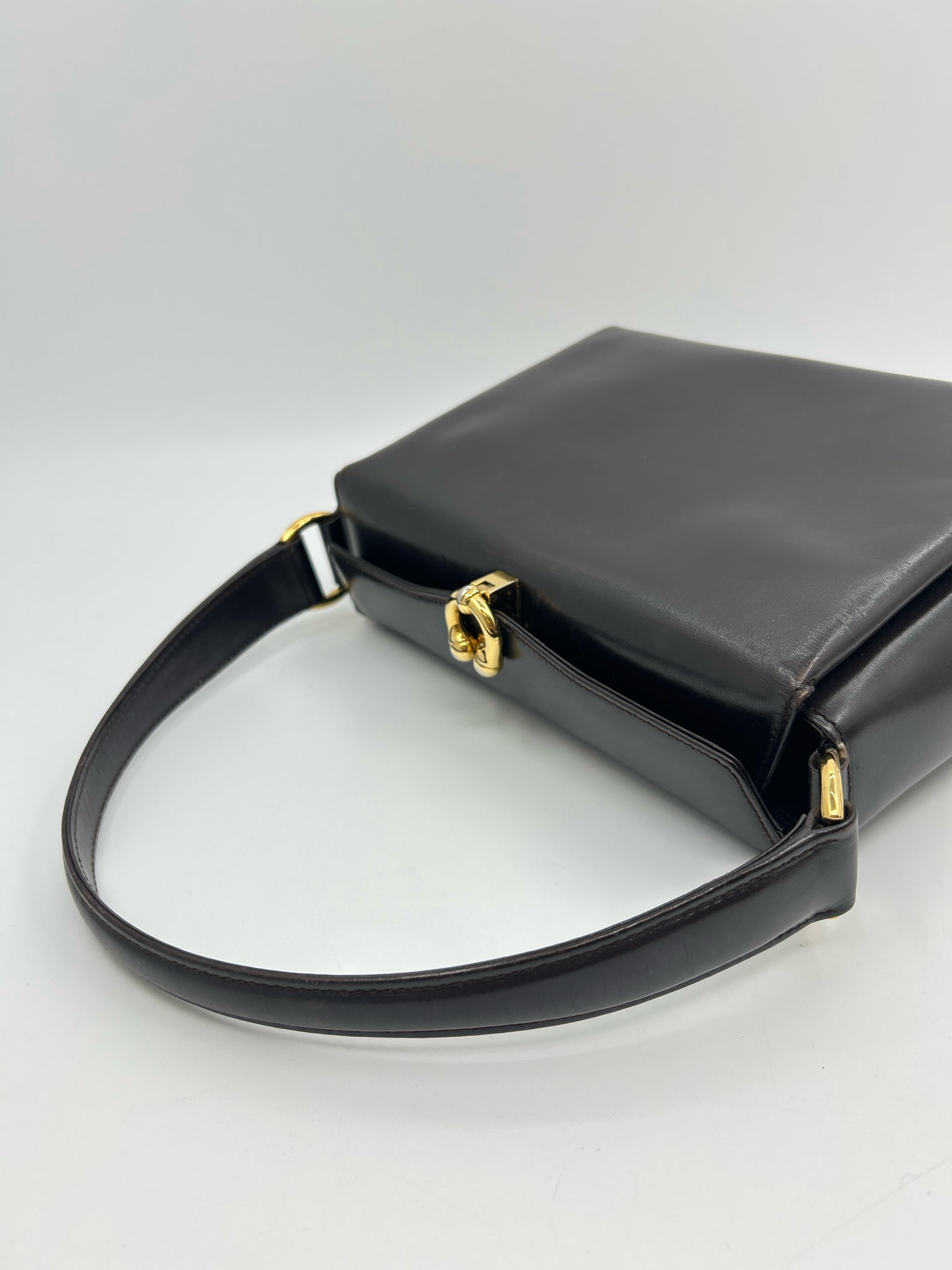 GUCCI Dark Brown Vintage Women Purse