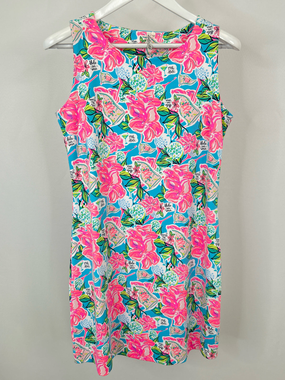 LULU-B Size M Pink Print Women Dress