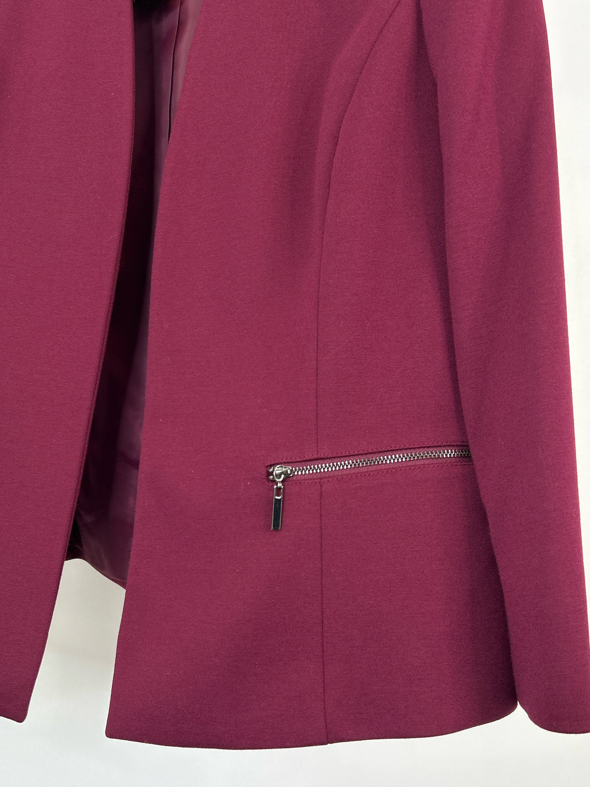 KASPER Size 12 Burgundy Women Blazer