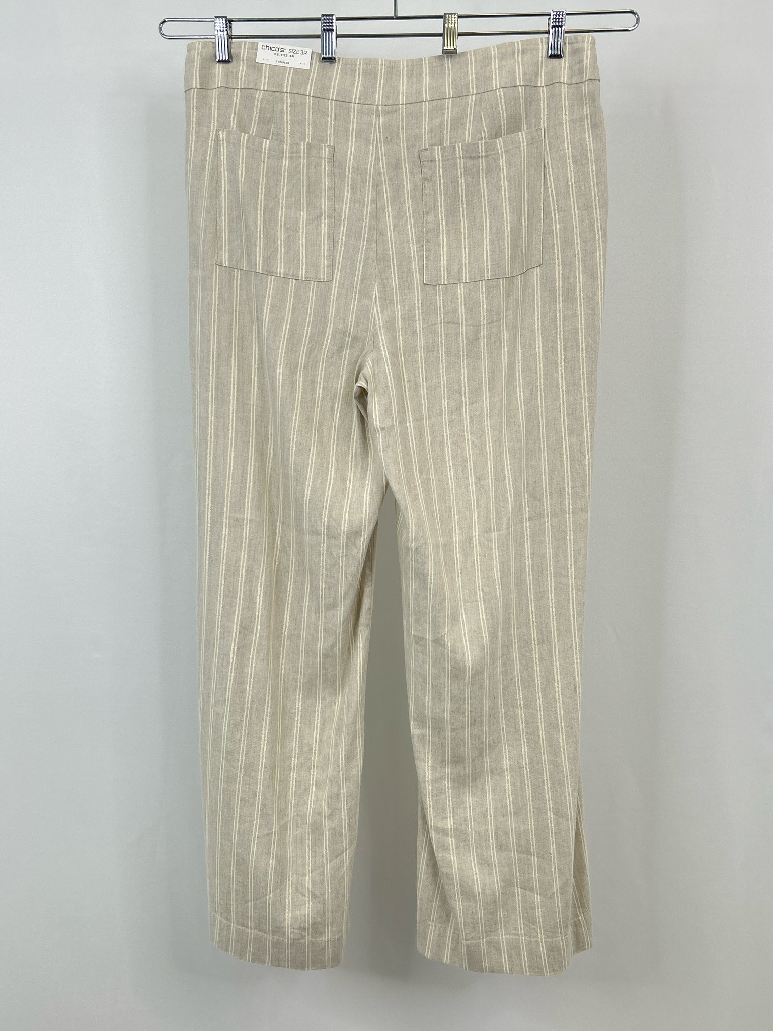 CHICO'S Size 16R Cream Women Pants