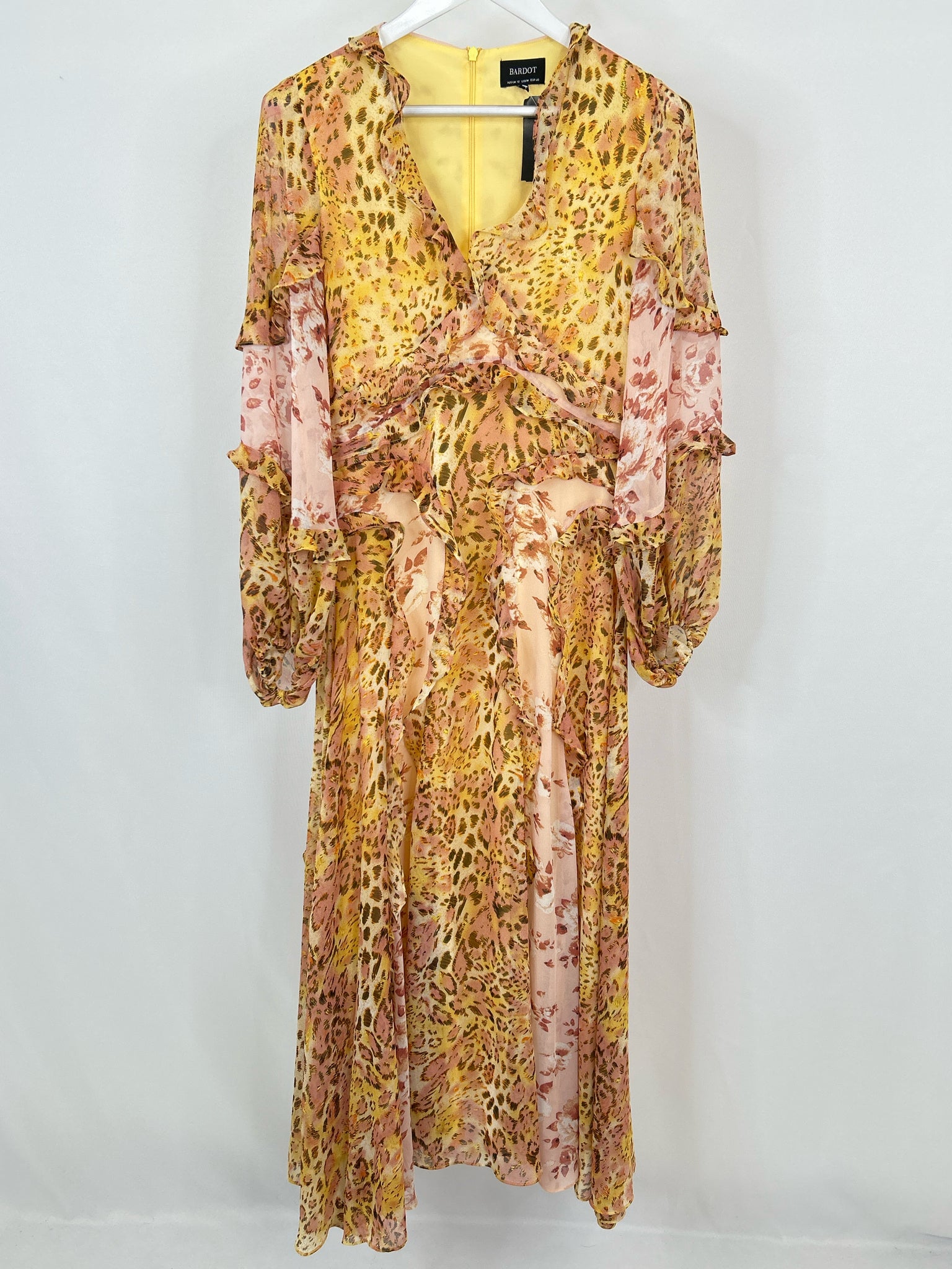 BARDOT Size 8M YELLOW AND PINK Women Dress