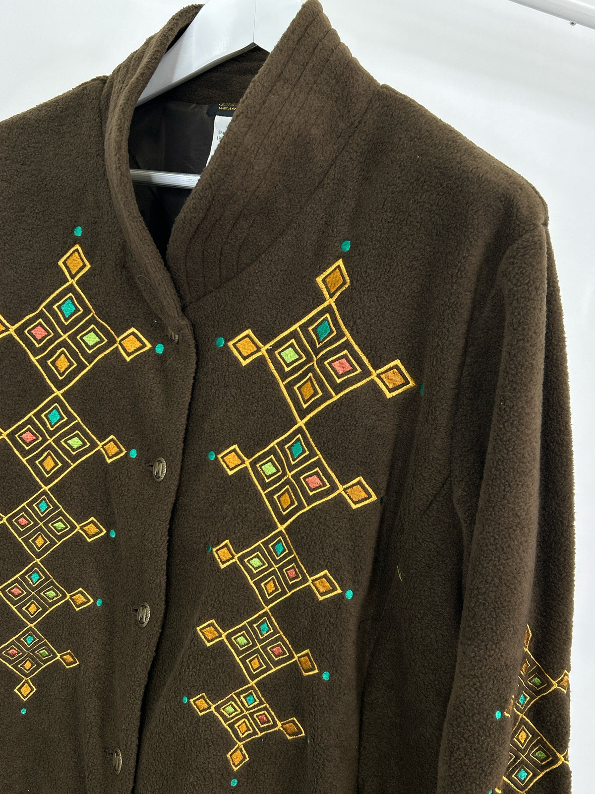BOB MACKIE Size XL Brown Print Women Jacket