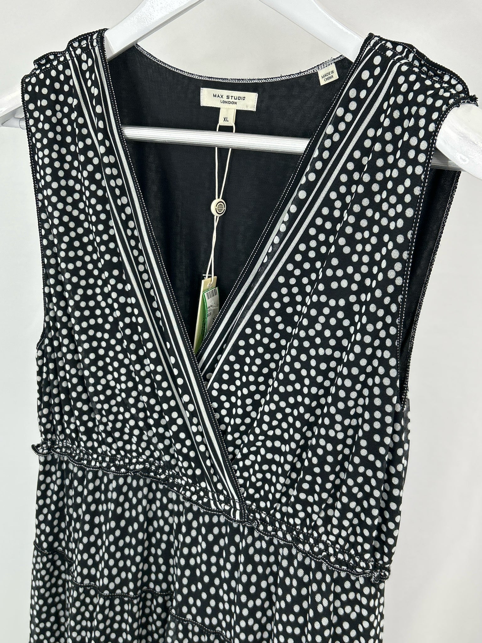 MAX STUDIO Size XL black and cream Women's Dress