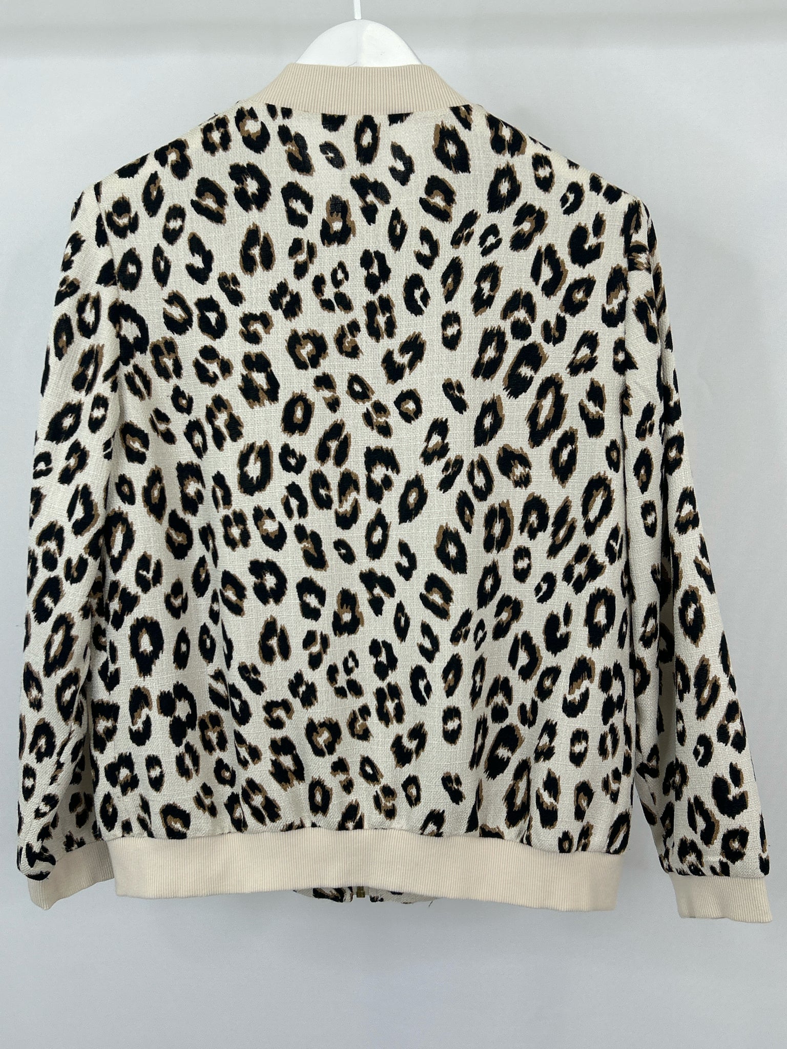 CHICO'S Size M CREAM AND BLACK Women Jacket