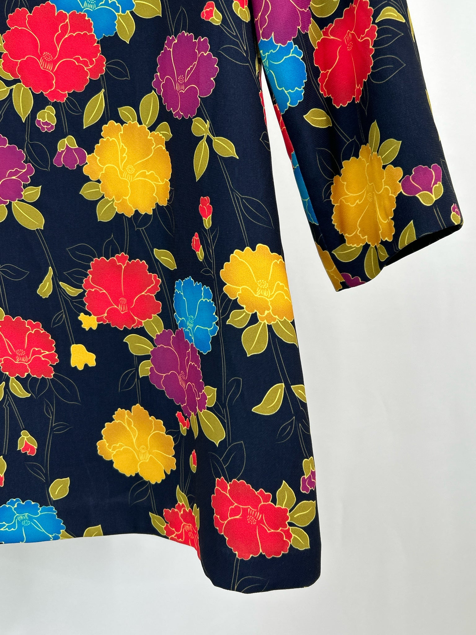 Flora Bea Size S Blue Print Women Dress