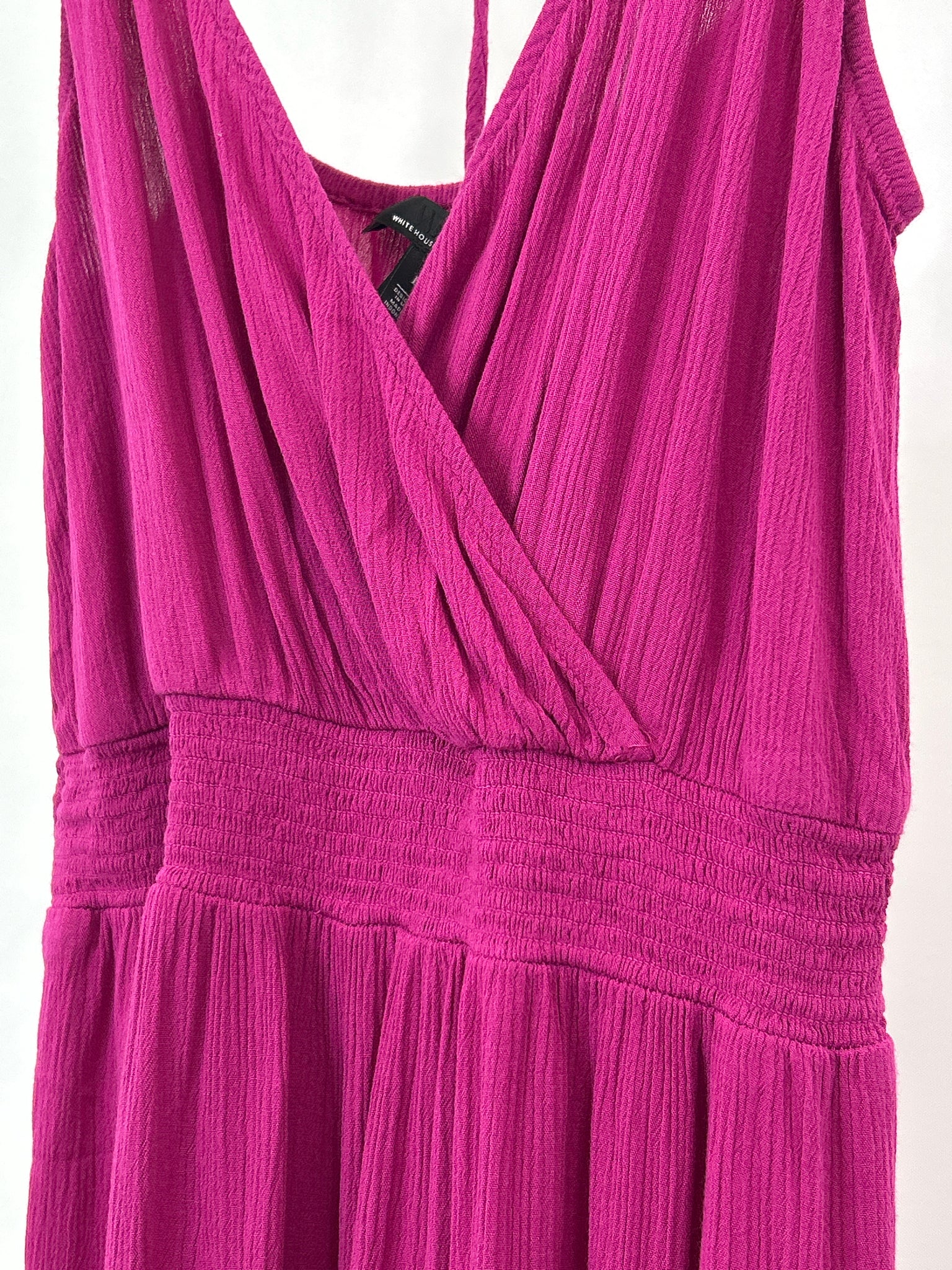 White House Black Market Size L Fuchsia Women Dress