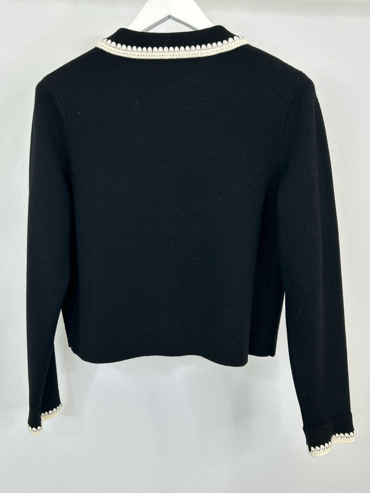 La Maille Sezane Size S black and cream Women Cardigan