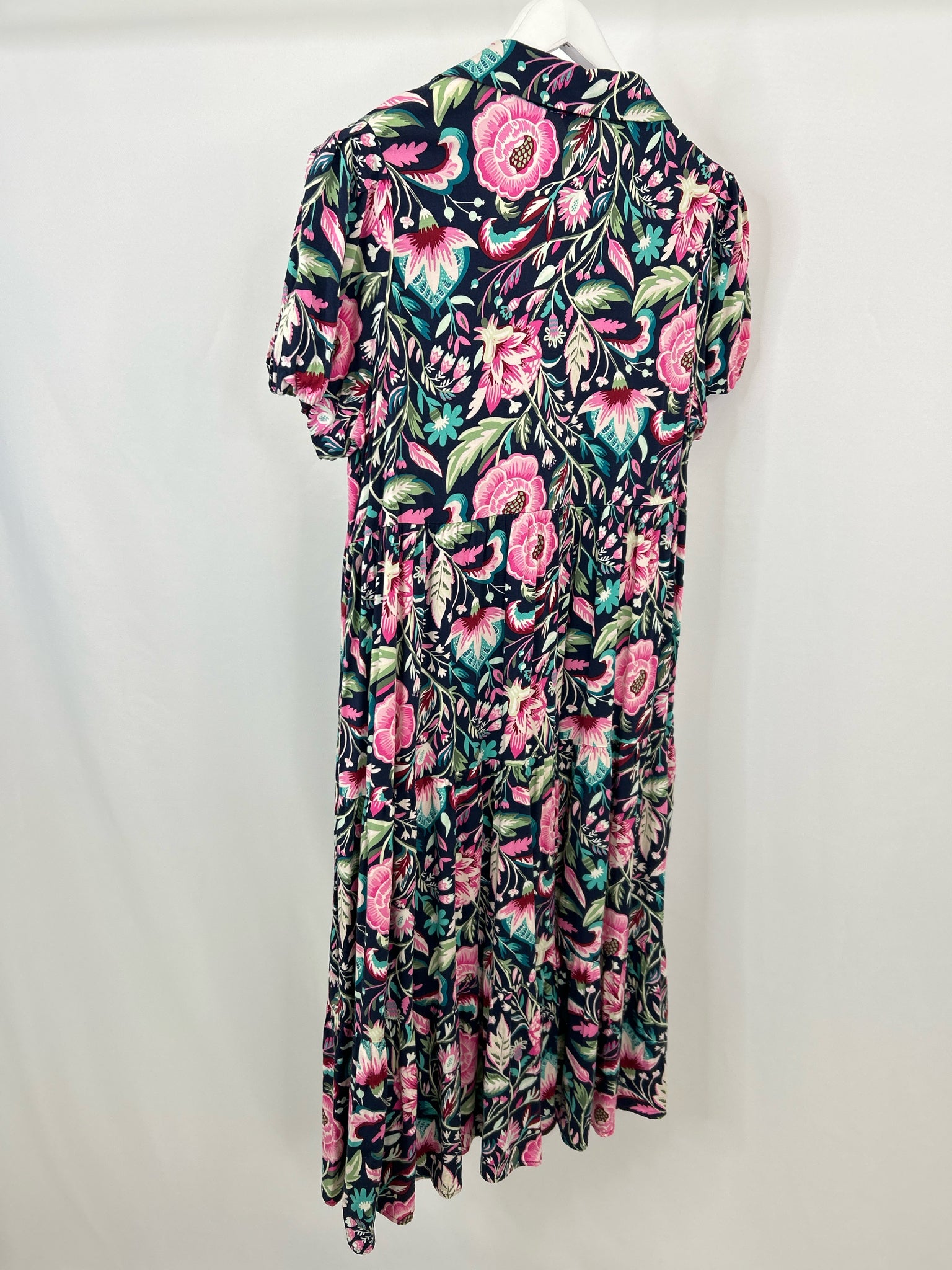 CROWN & IVY Size PL NAVY FLORAL Women Dress