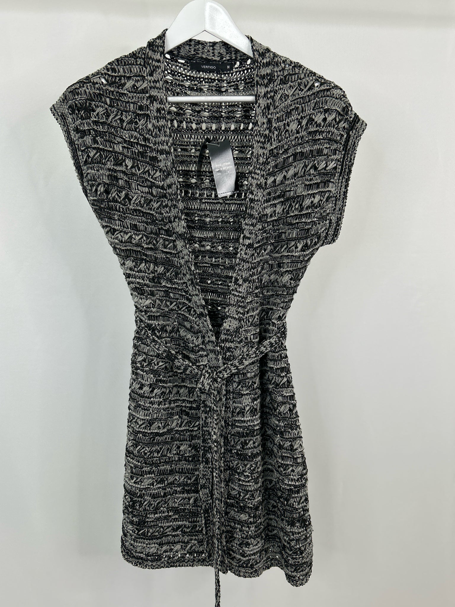 VERTIGO Size M Grey & Black Women's Women Vest NWT