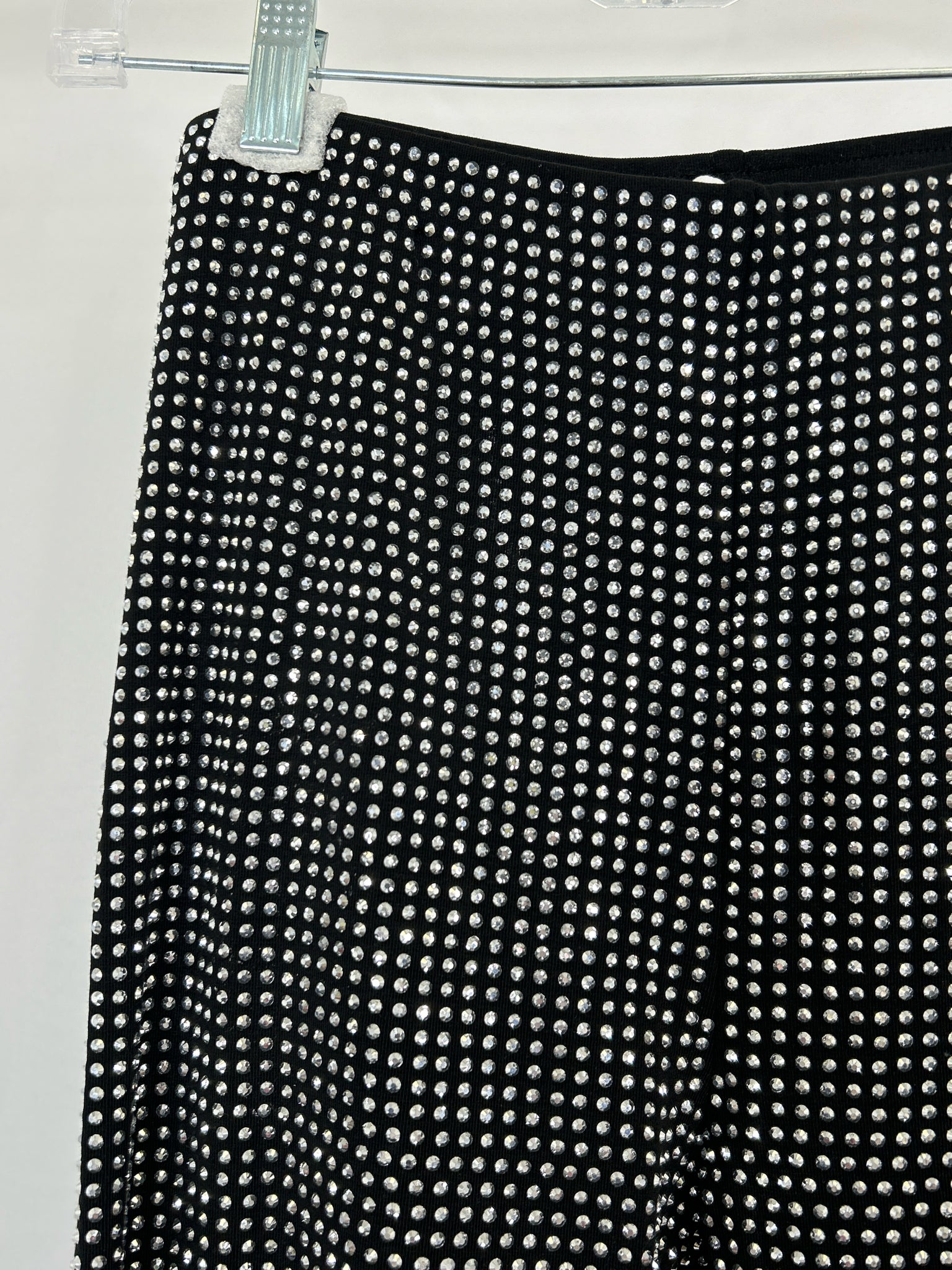 GOOD AMERICAN Size L Black and Silver Women Pants