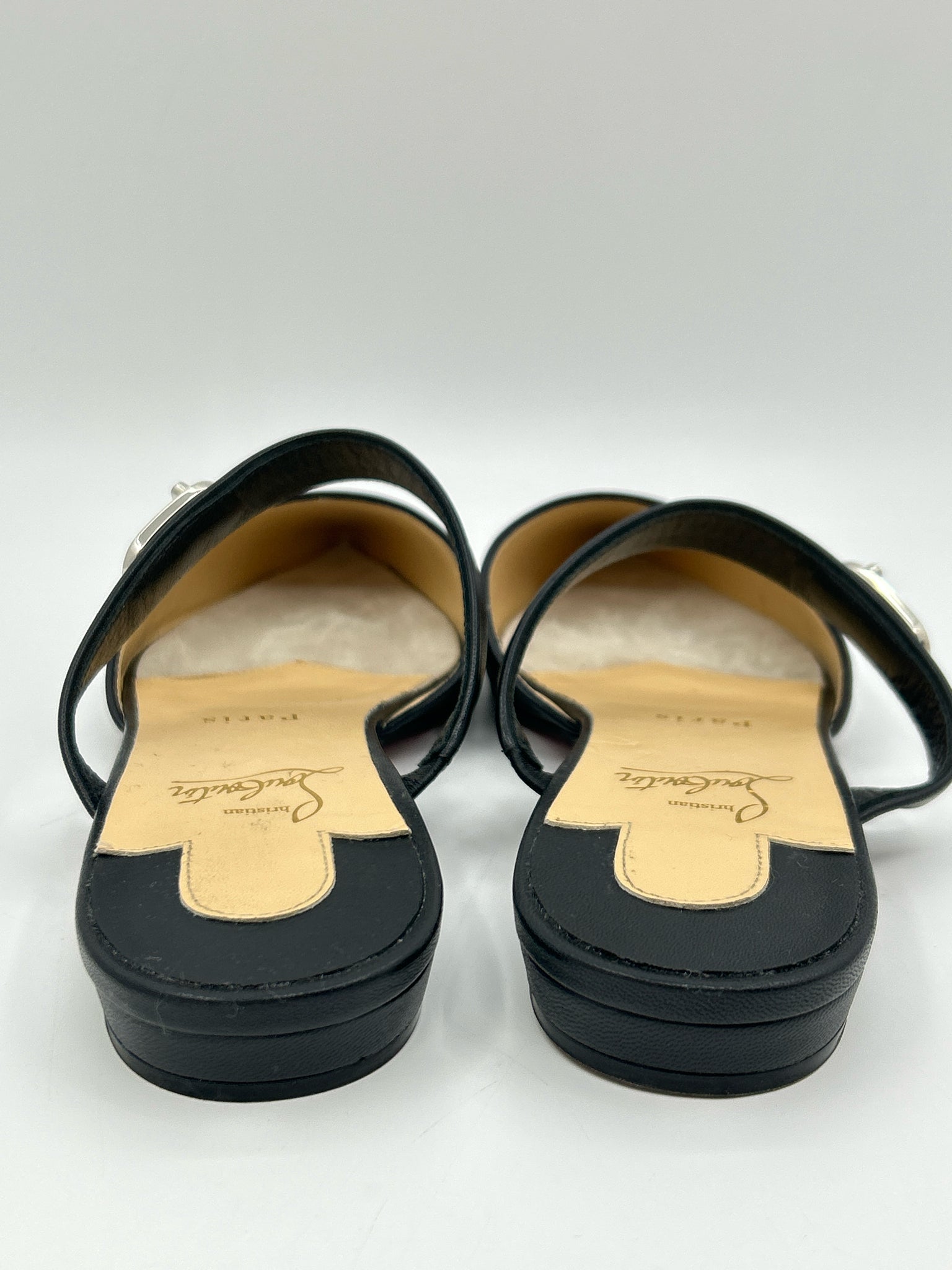 CHRISTIAN LOUBOUTIN Size 39.5 Black Women Flats