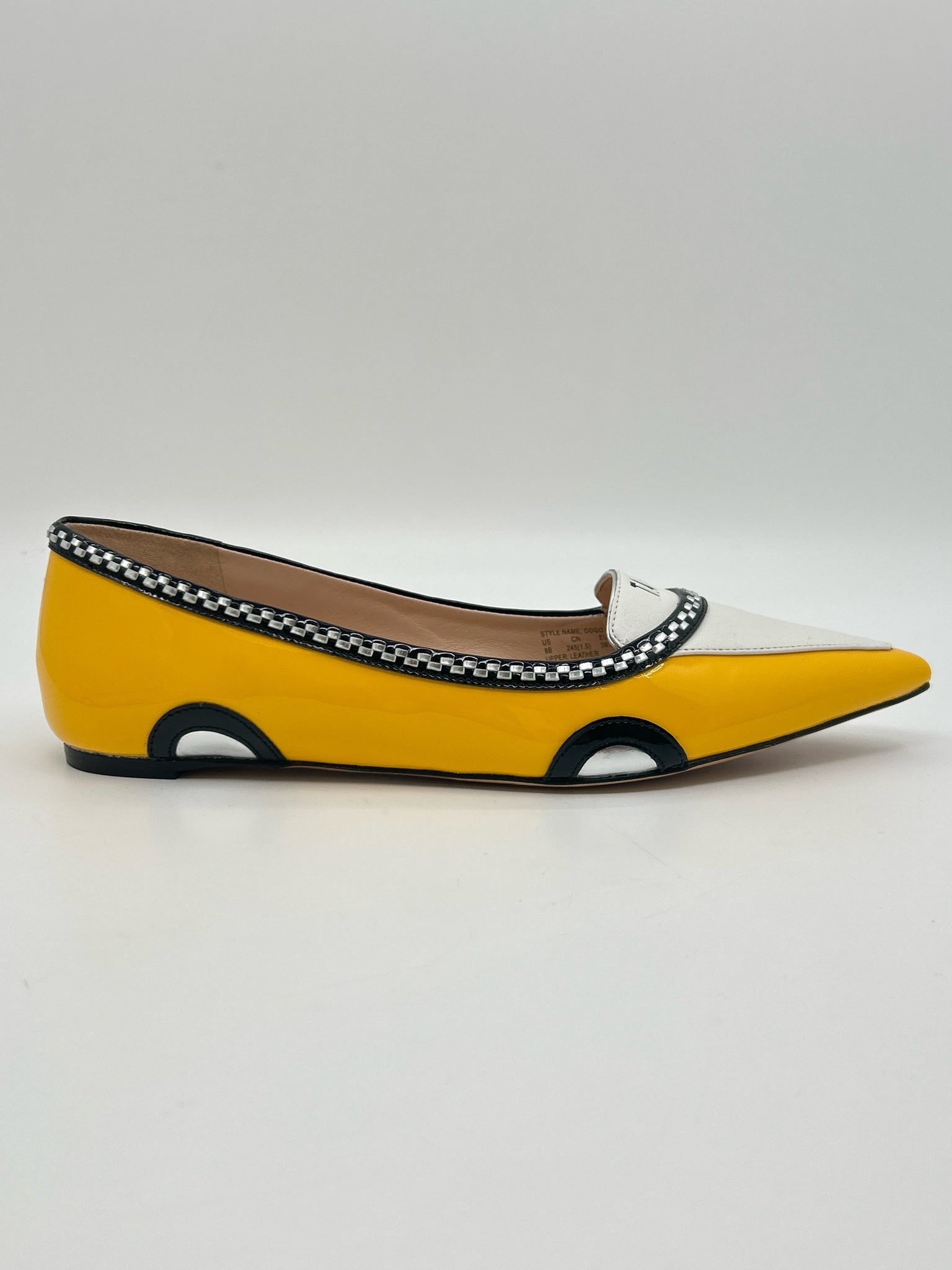 KATE SPADE Size 8B Yellow and White Women Flats