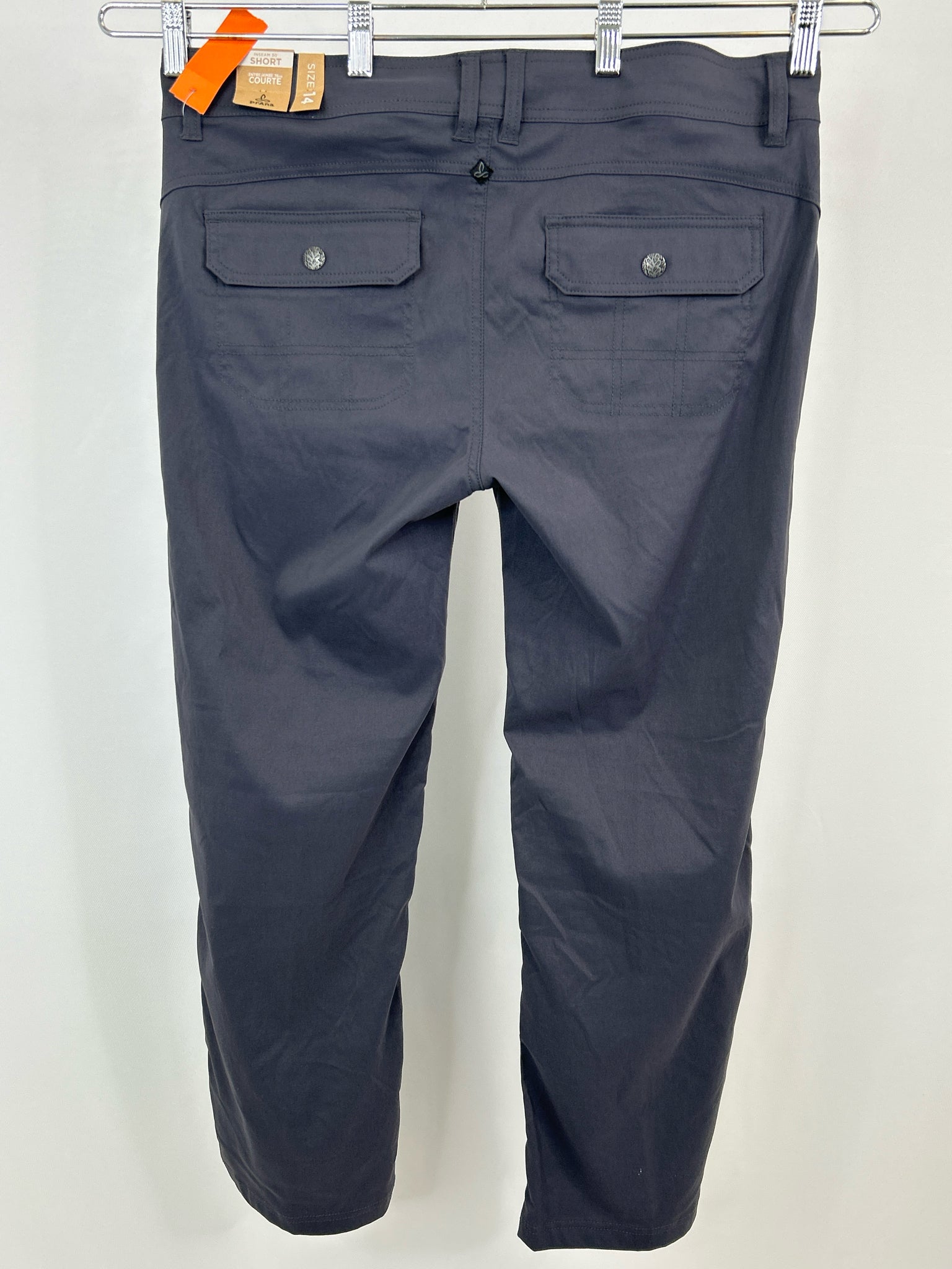 PRANA Size 14S Charcoal Women Pants NWT