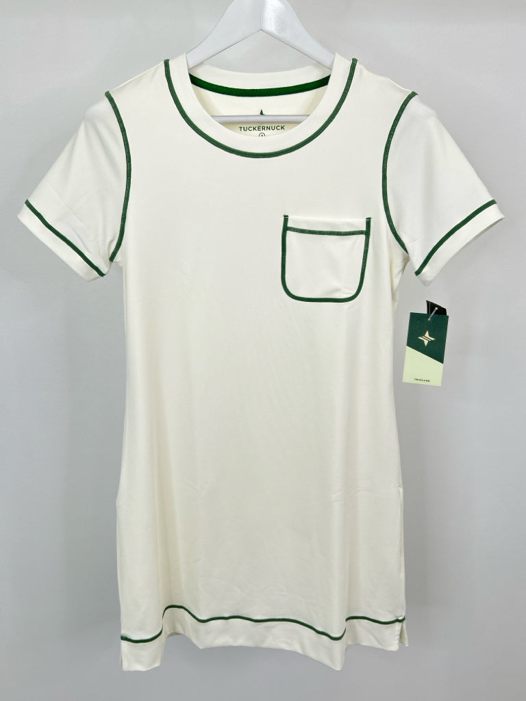 TUCKERNUCK Size S White and Green Women's Dress NWT