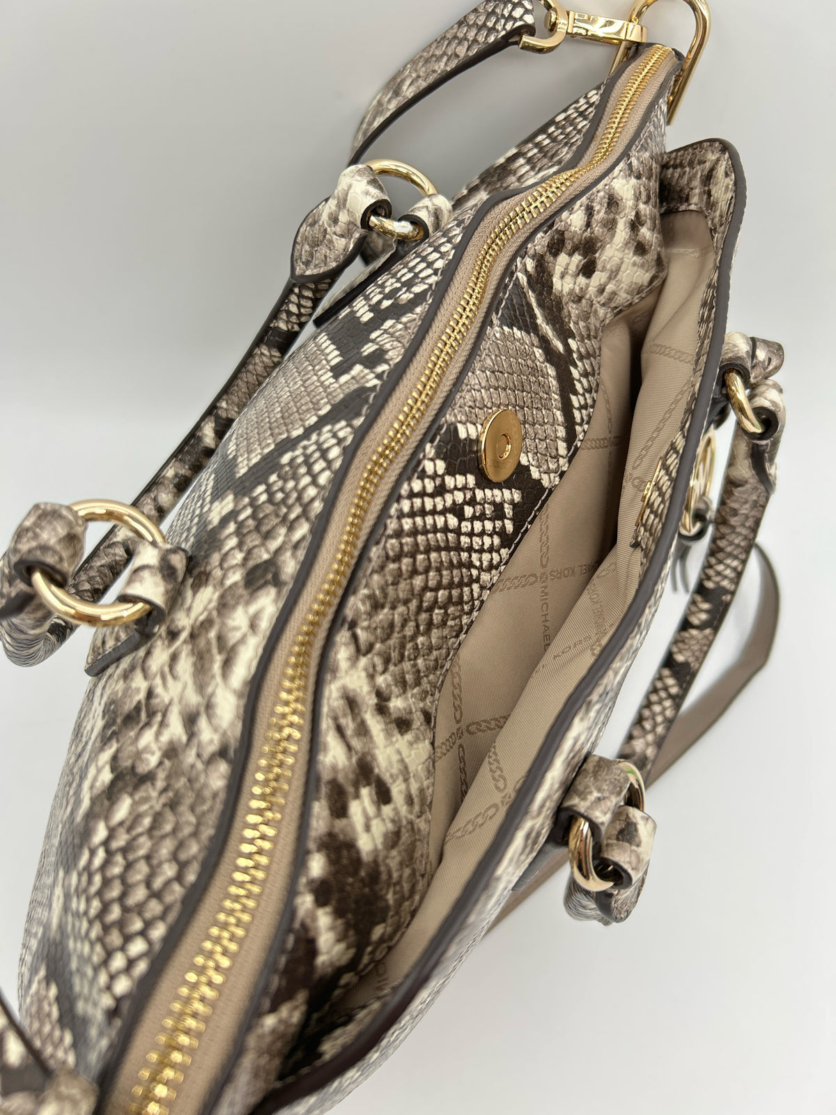 MICHAEL KORS Taupe and black Women Purse