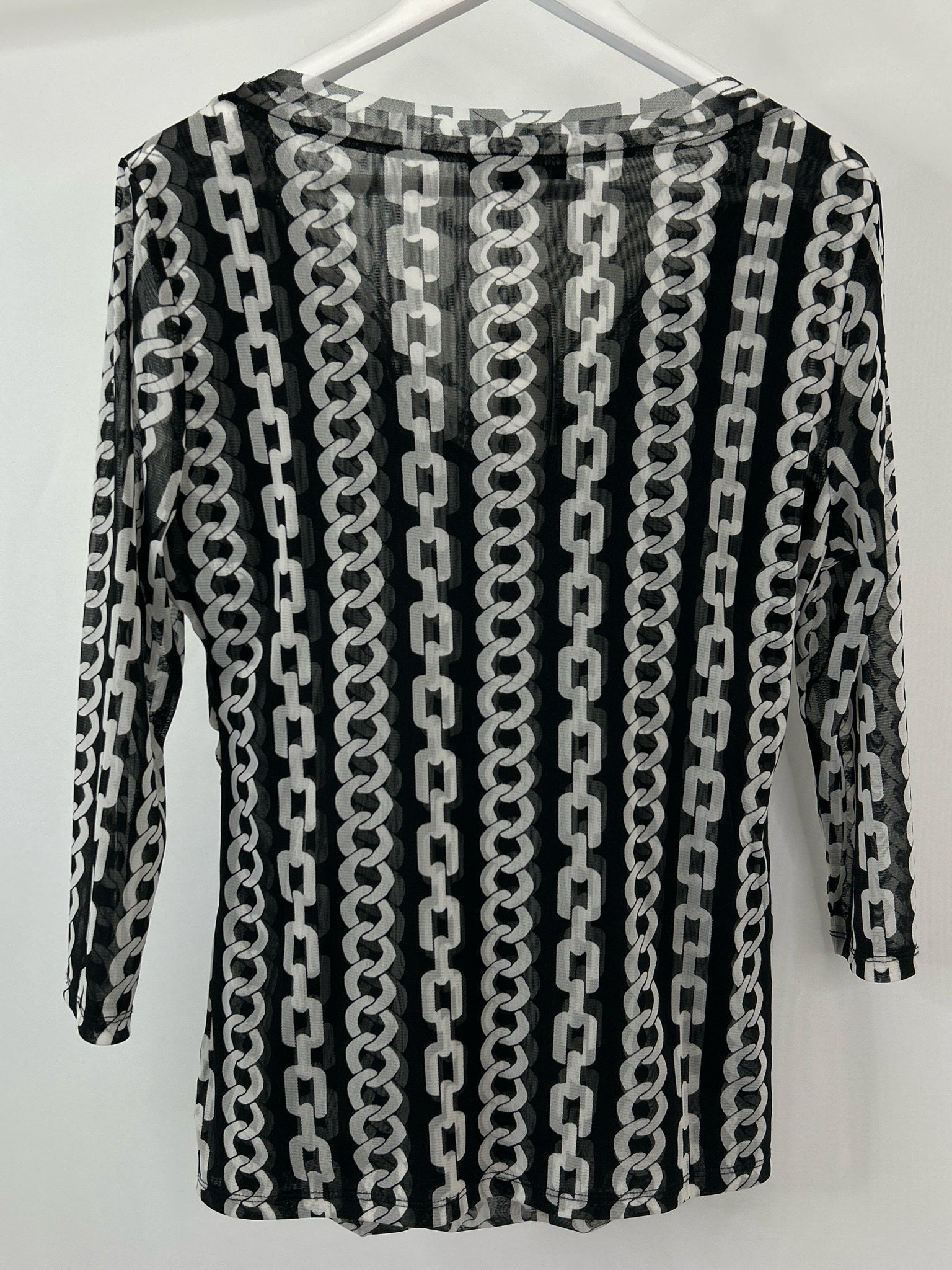 INC Size XL Black & White Women Top