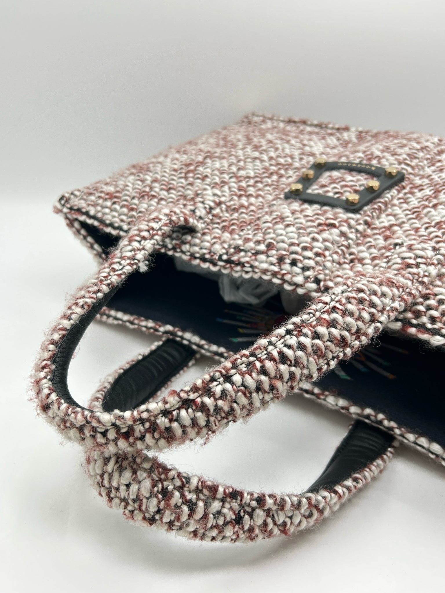 KOORELOO BURGUNDY AND WHTIE Women Tote