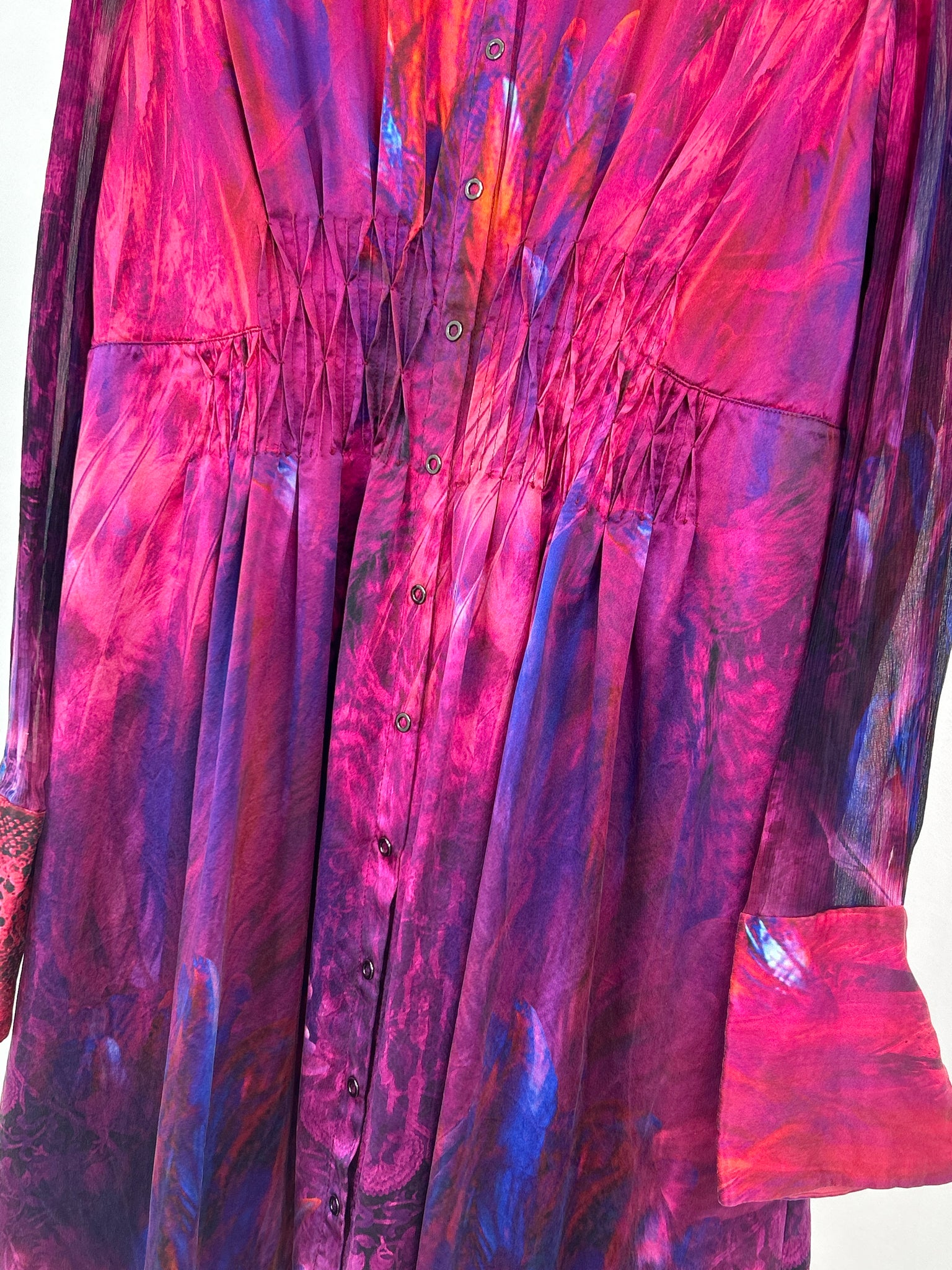 ELIE TAHARI Size M Fuschia and Orange Women's Dress