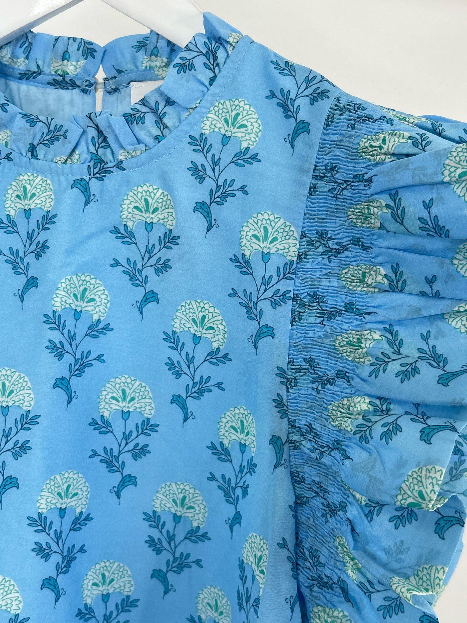 J. MARIE Size XS Blue floral Women Top
