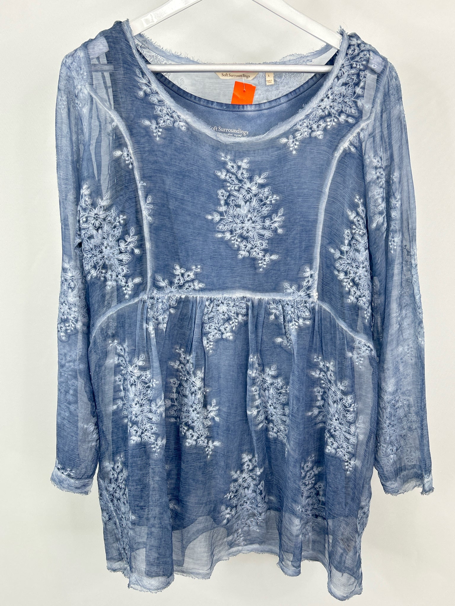 SOFT SURROUNDINGS Size L Blue Women Top
