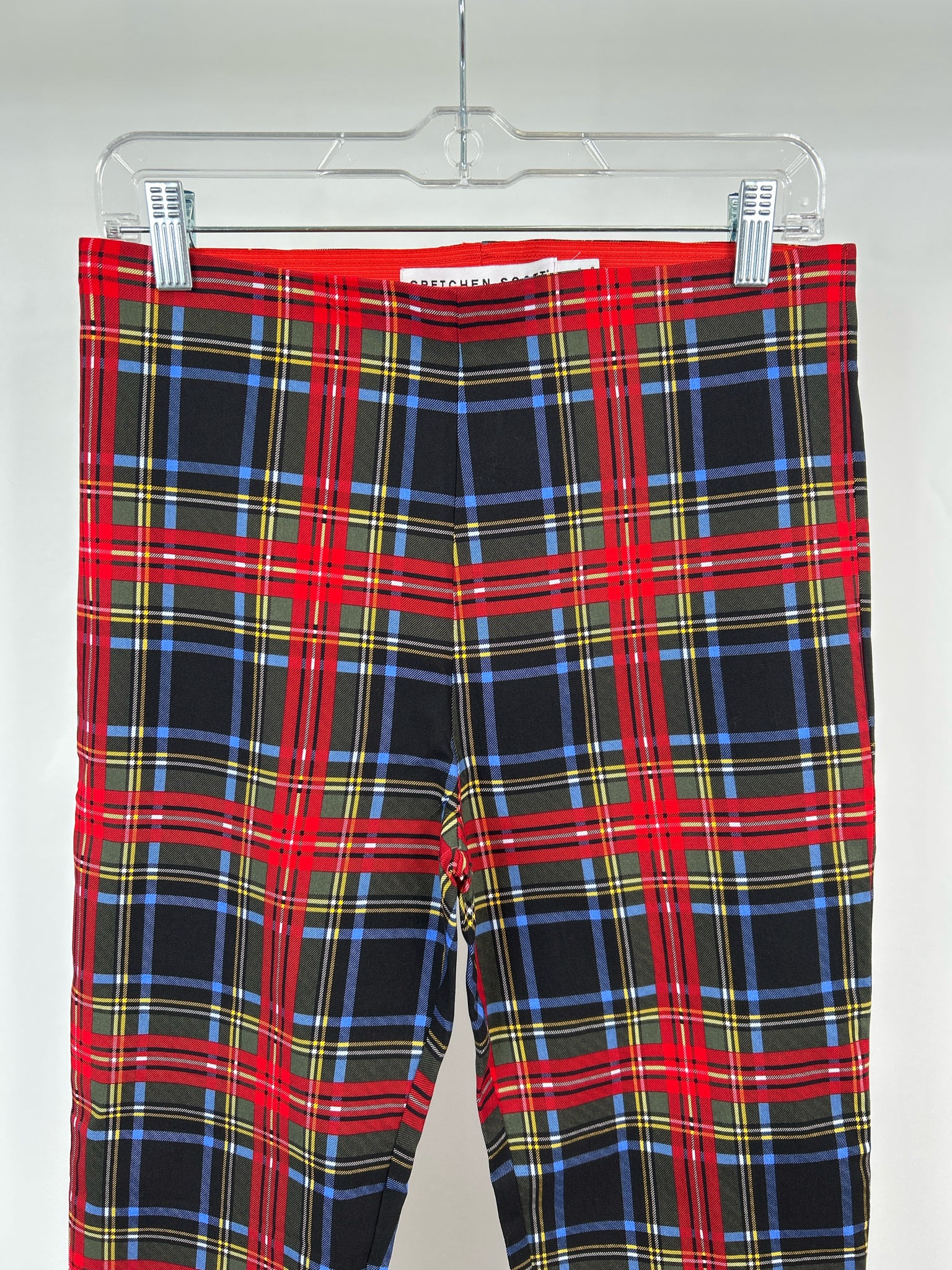 GRETCHEN SCOTT Size L Red Plaid Women Pants NWT
