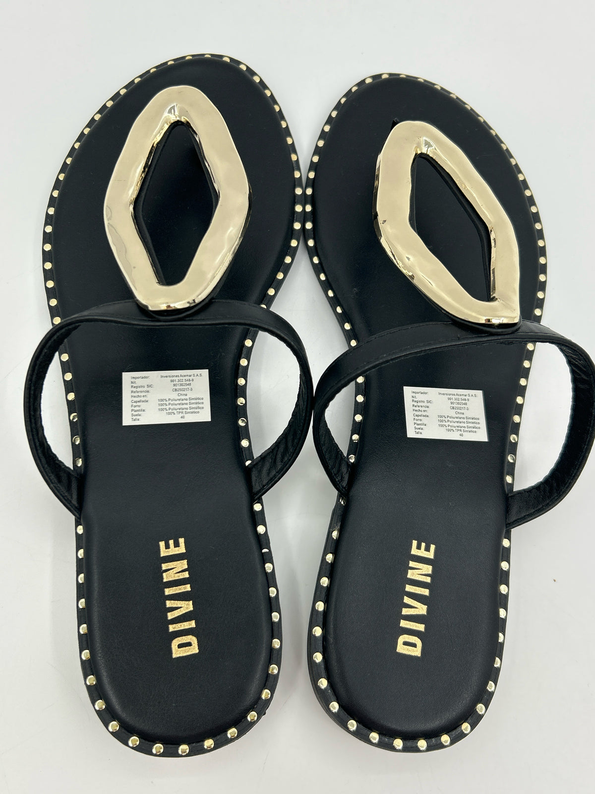 DIVINE Size 40/9 Black Women Sandal