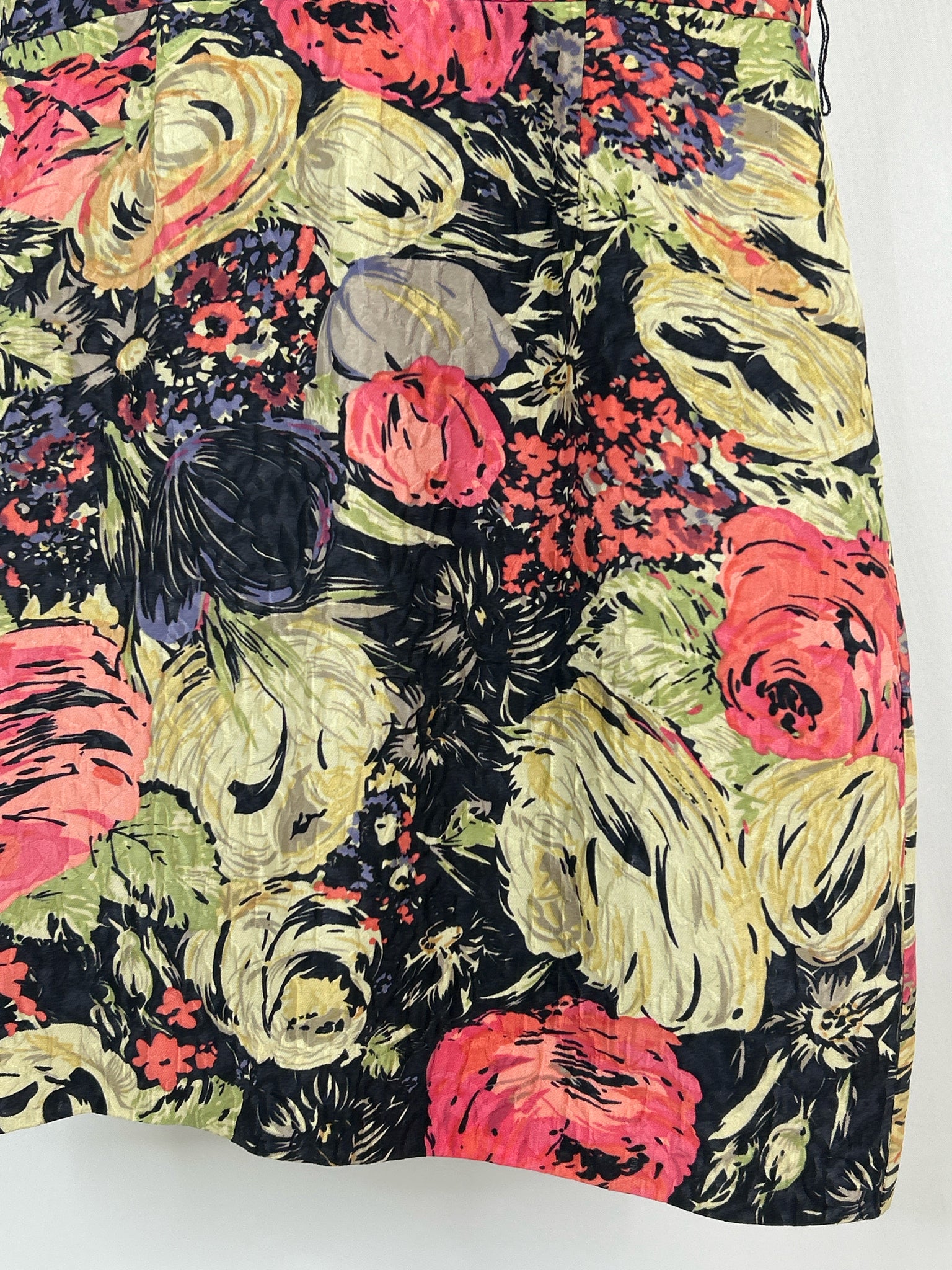 KAY UNGER Size 4 Black Floral Women Dress