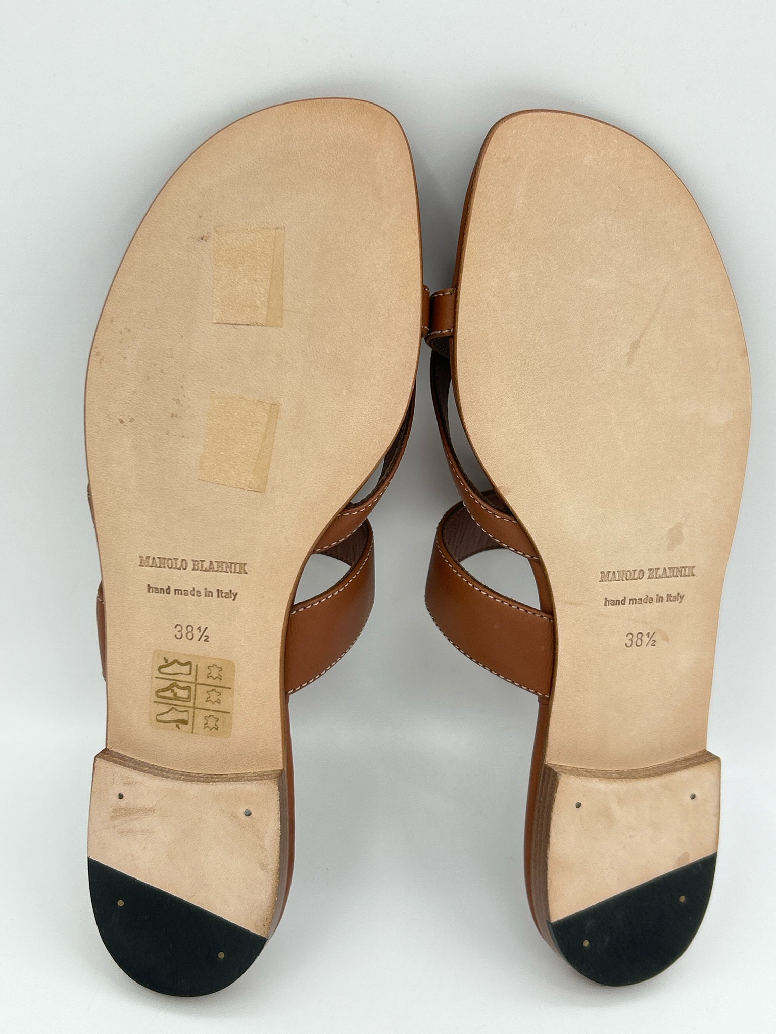 MANOLO BLAHNIK Size 38.5 Brown Women Sandal
