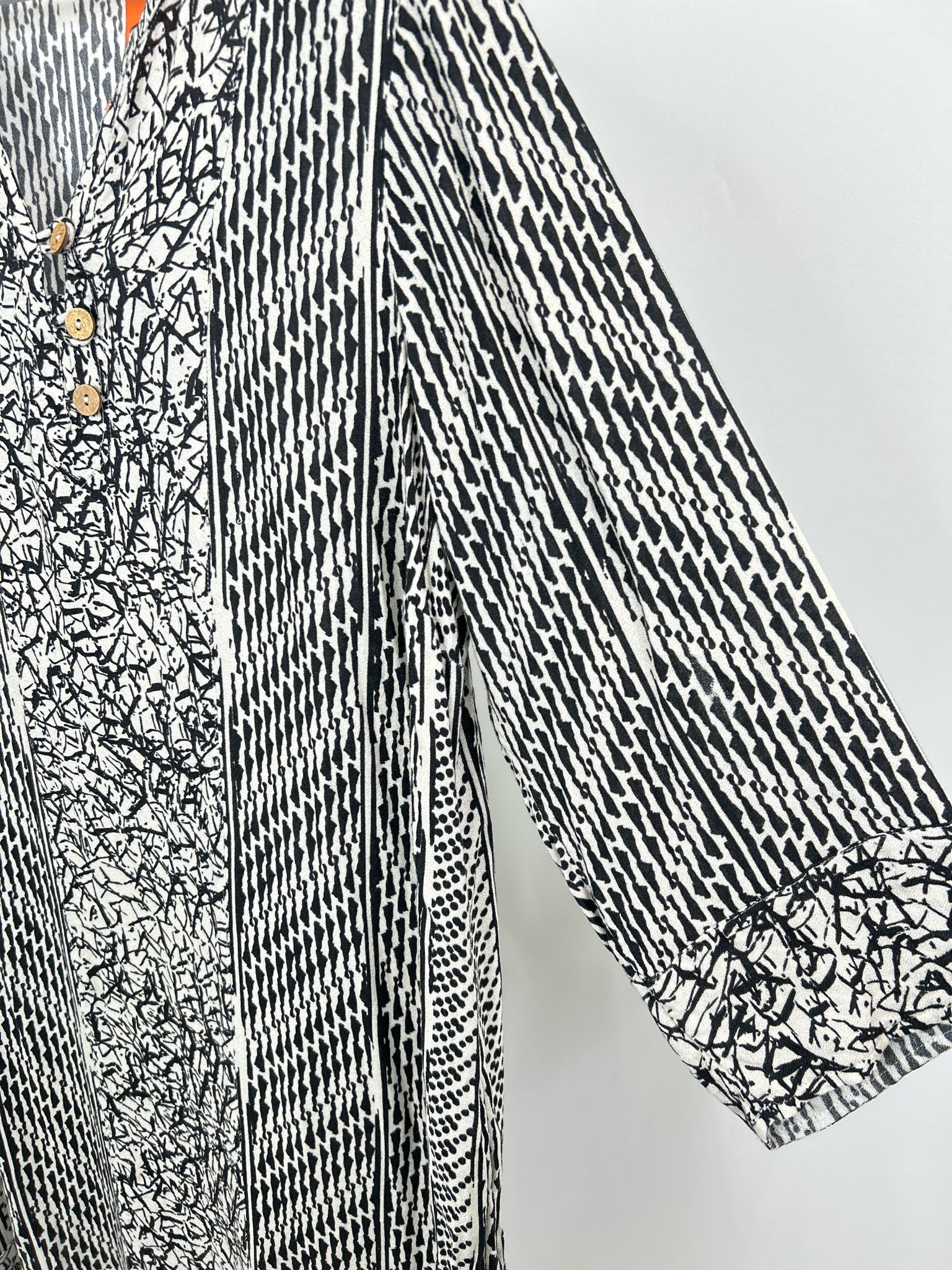 SOFT SURROUNDINGS Size 1X Black and Ecru Women Dress