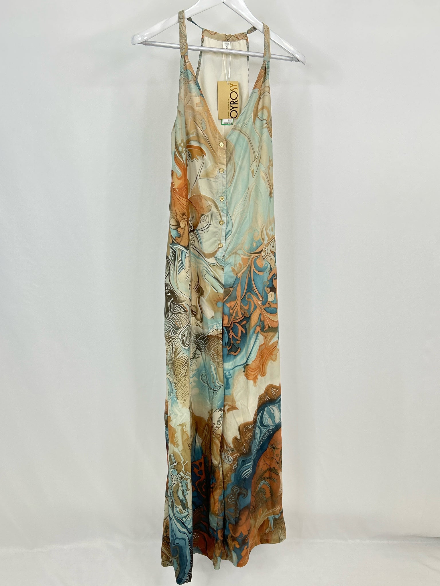 Oyrosy Size L TEAL AND BROWN Women Jumpsuit