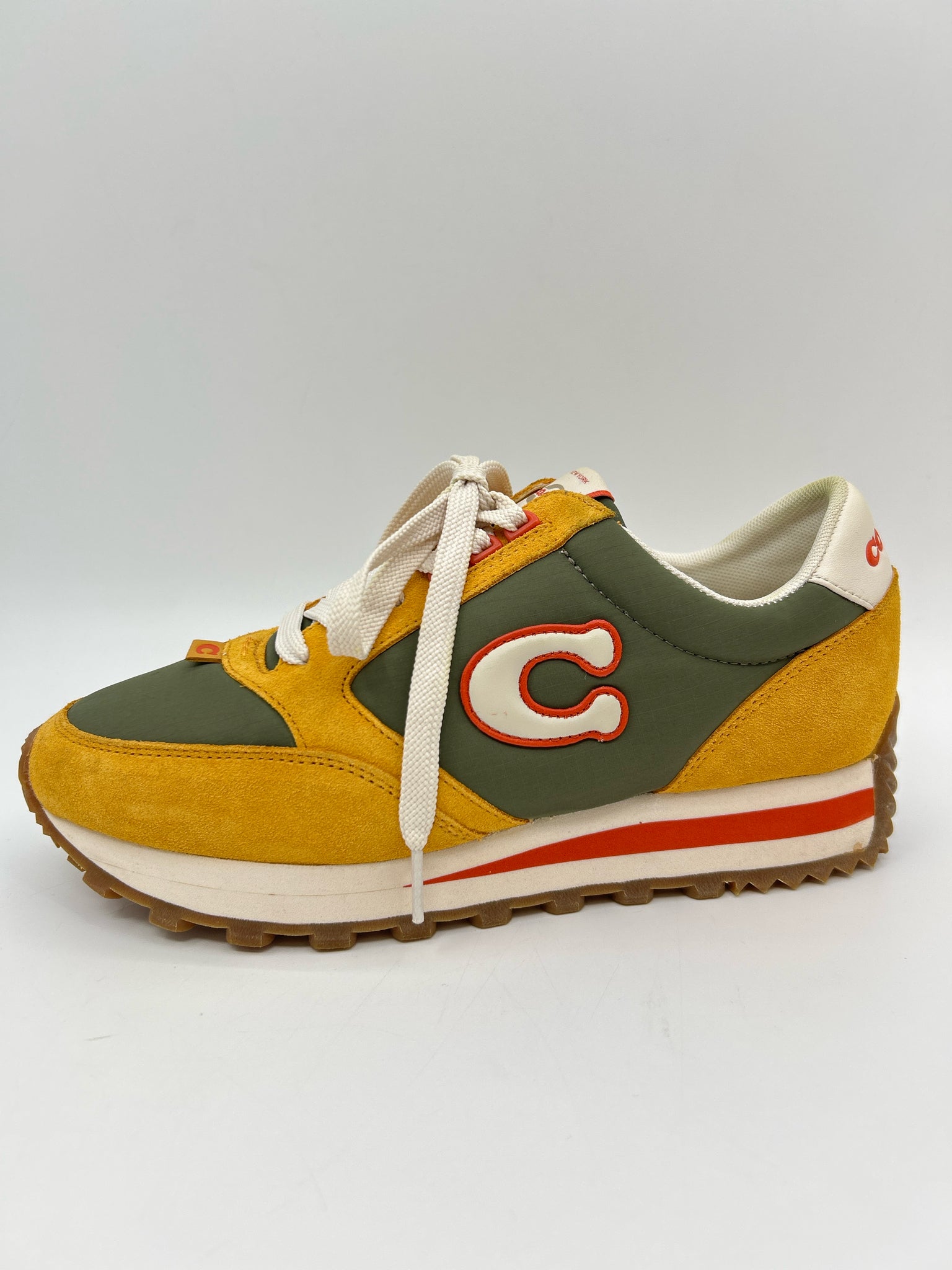 Coach Size 8B GREEN & GOLD Women Sneakers