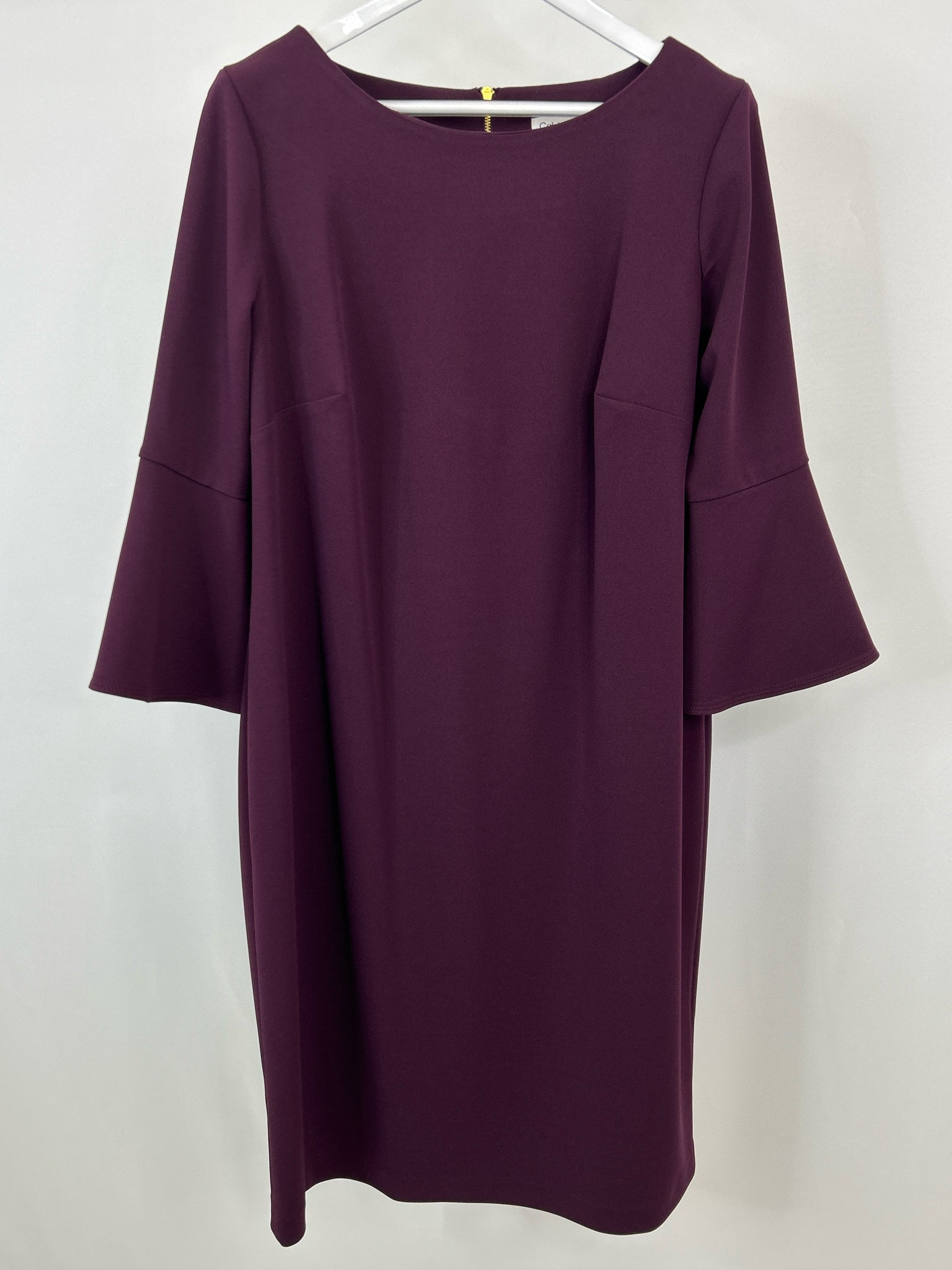 CALVIN KLEIN Size 16W Plum Women's Dress