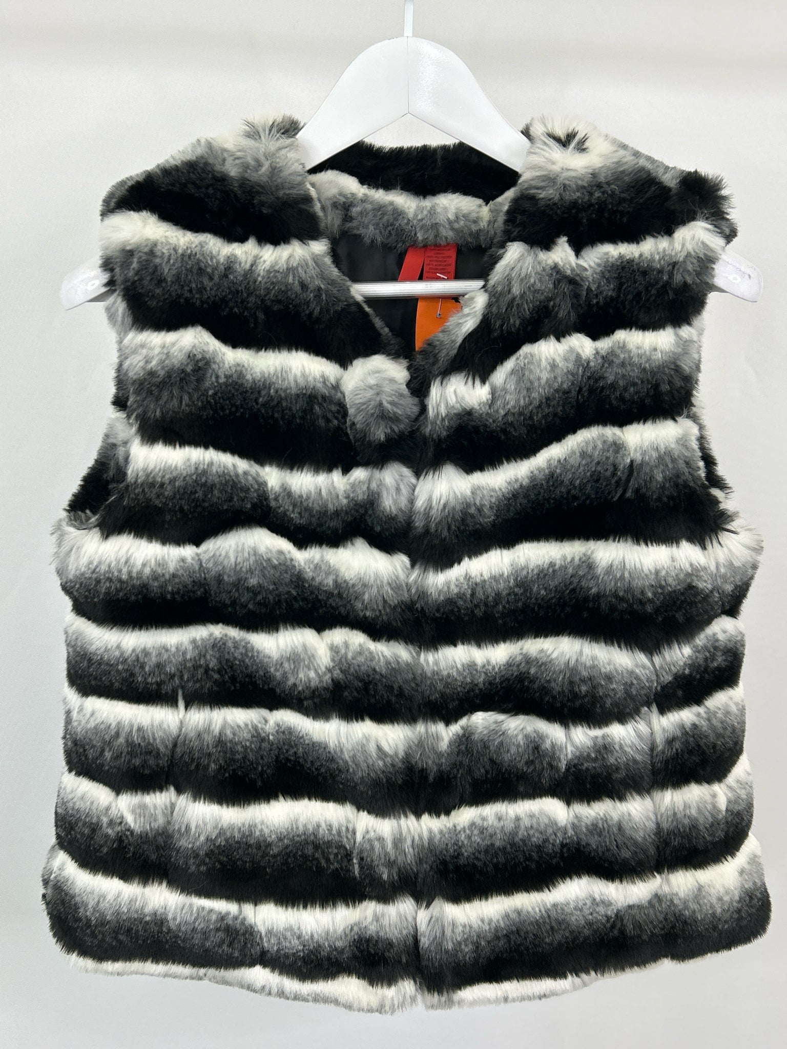 548 Size S Black and White Women Vest