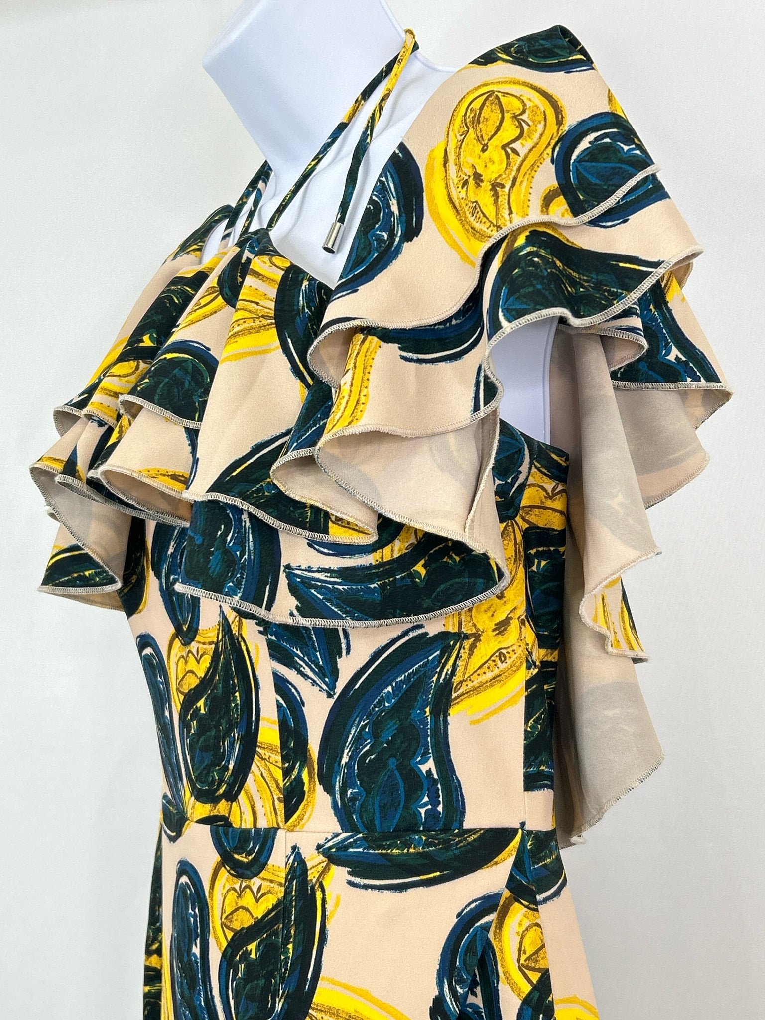 C/MEO COLLECTIVE Size M blue & yellow Women Dress