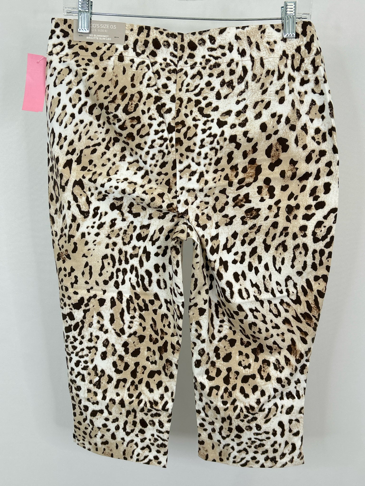 CHICO'S Size 6 Animal Print Women Capri NWT