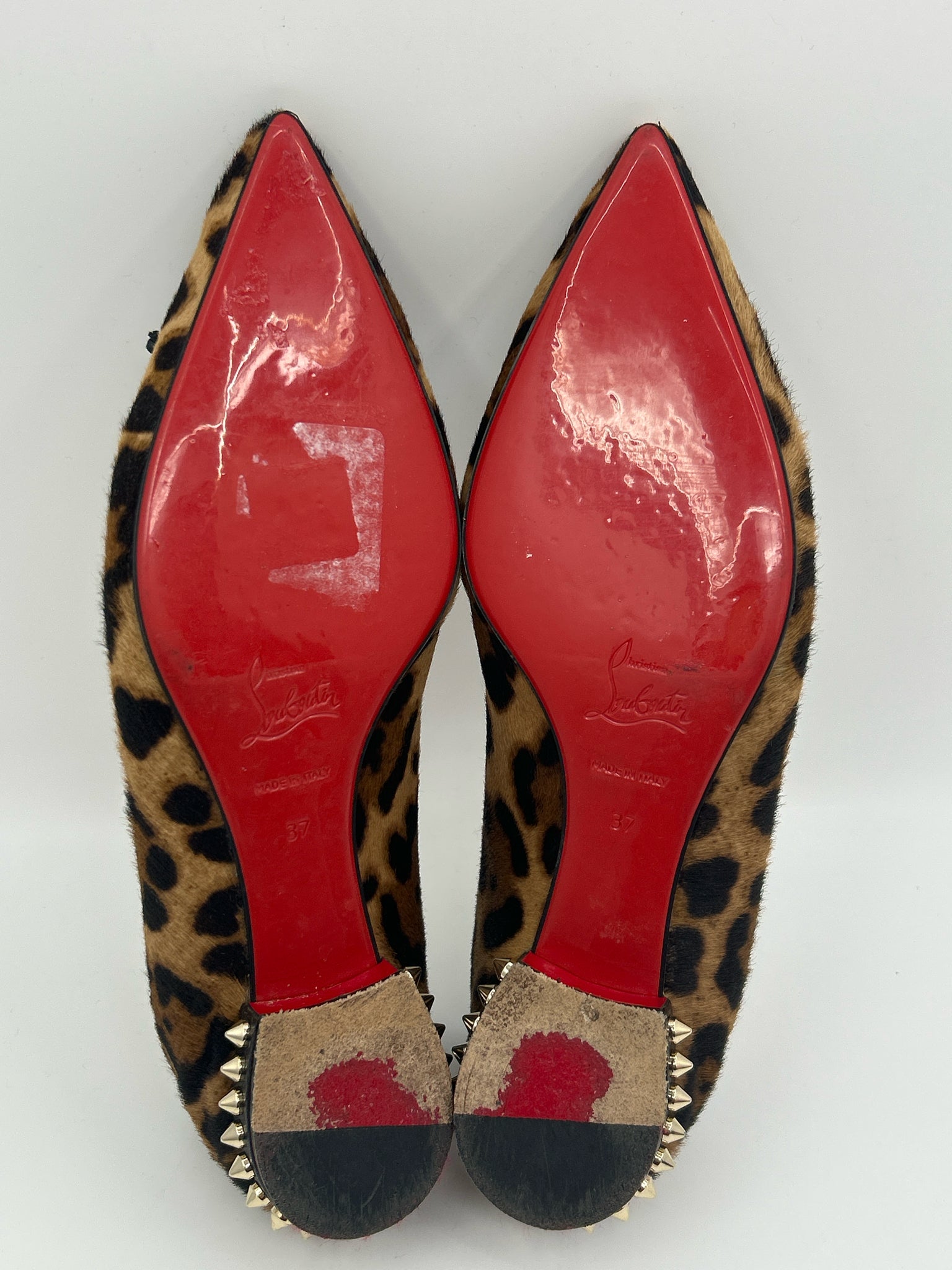 CHRISTIAN LOUBOUTIN Size 37 Animal Print Women Flats