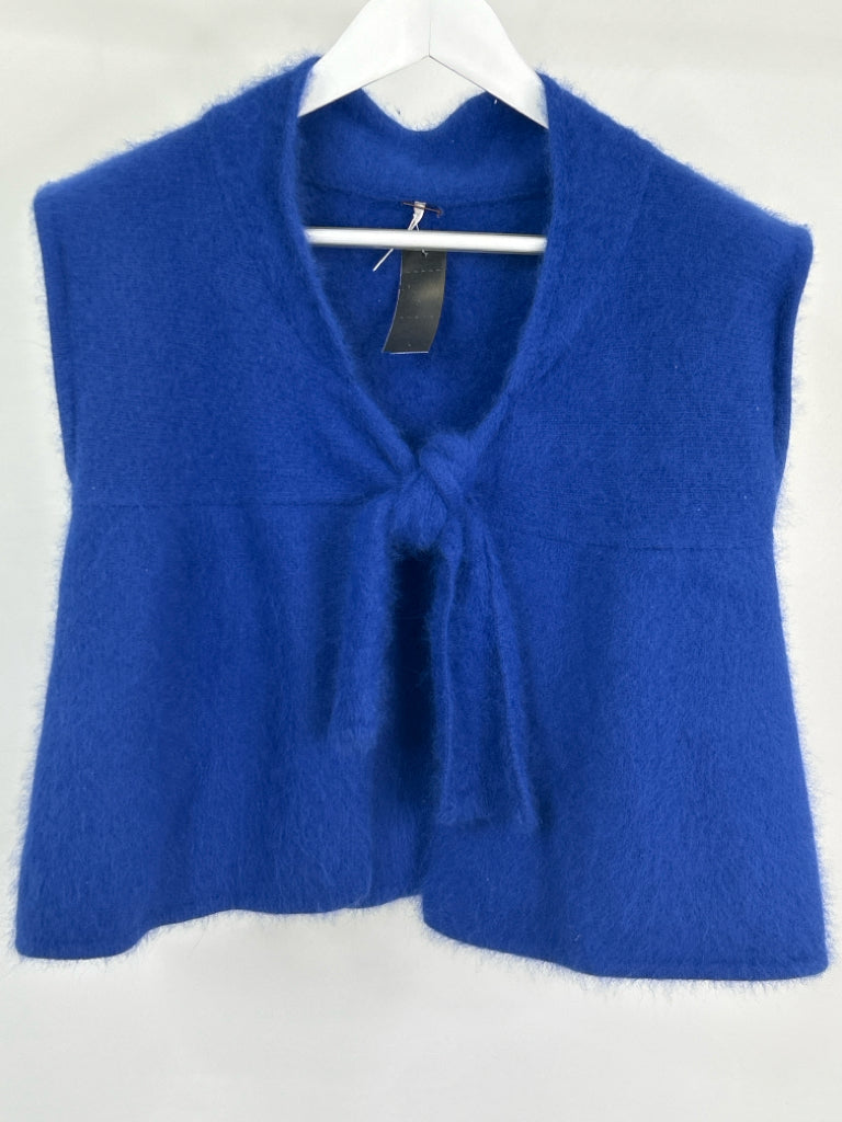 FREE PEOPLE Women Size L Royal Blue Sweater Vest