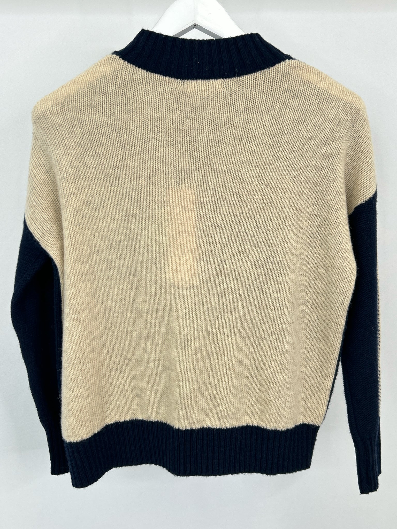 Zaket & Plover NWT Size XS Navy & Beige Women Sweater