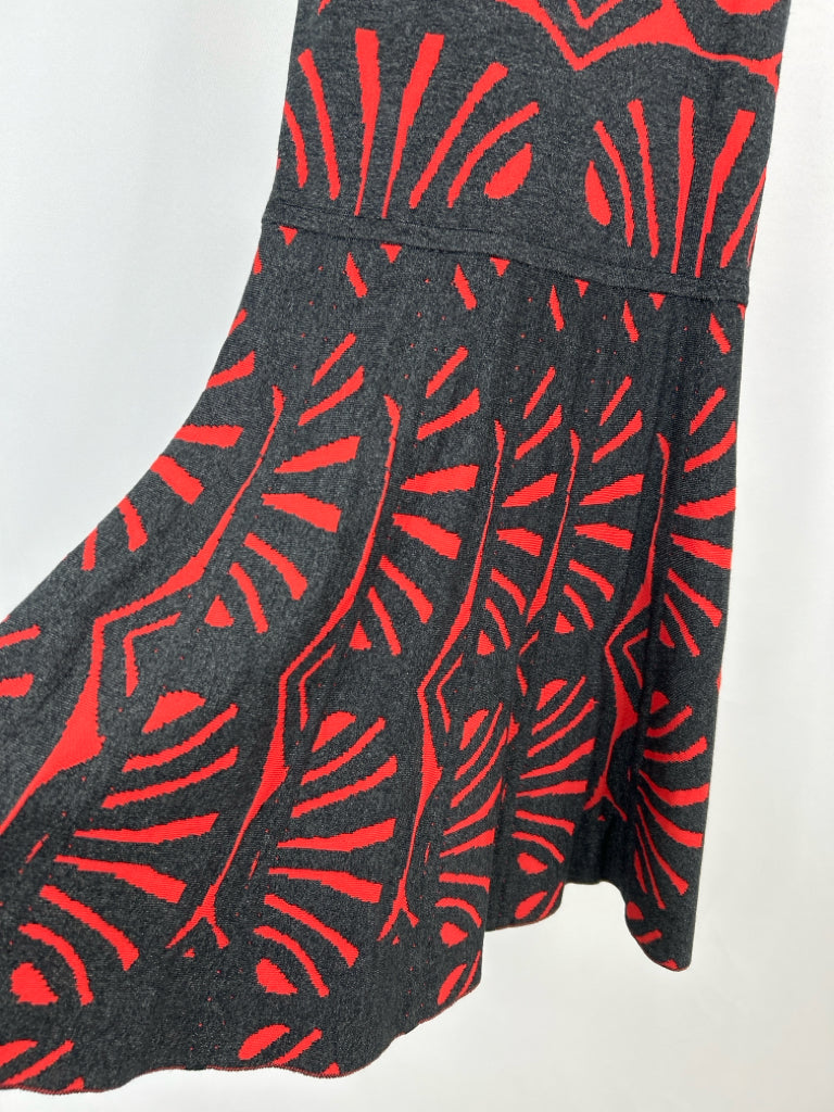 PARKER Size S Charcoal Print Women's Dress