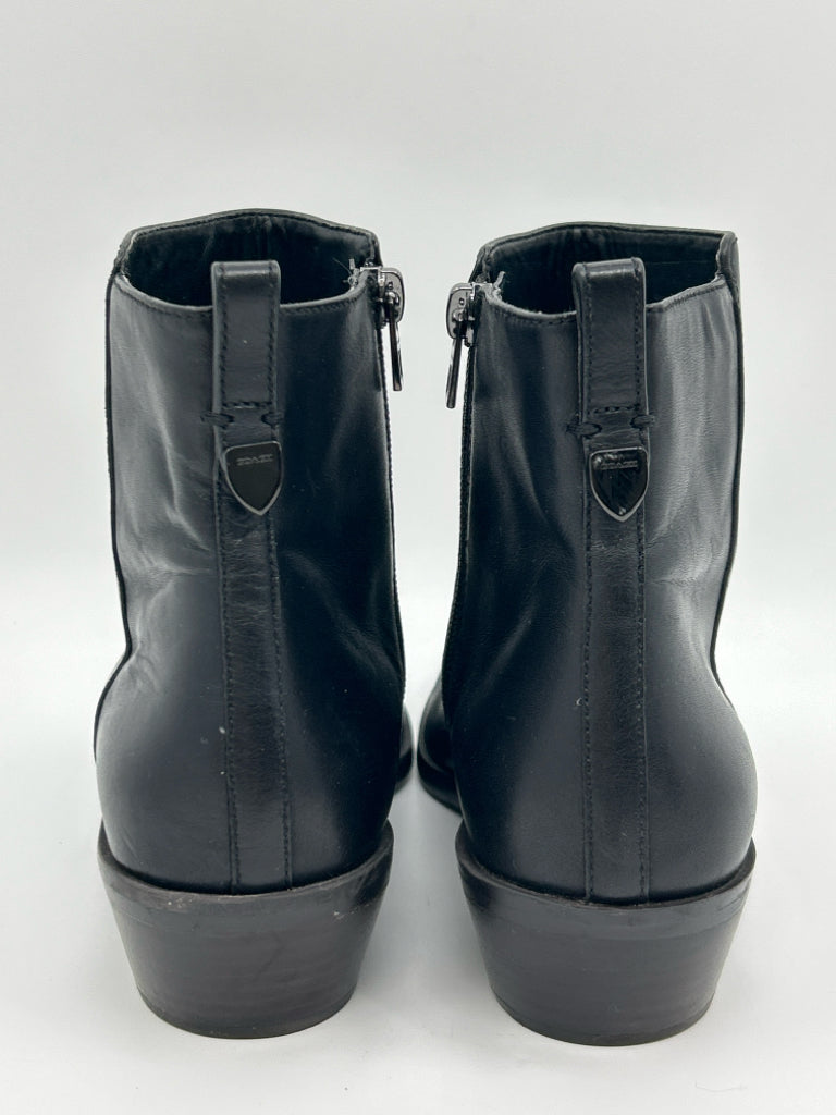 Coach Women Size 8.5 Black Leather Booties