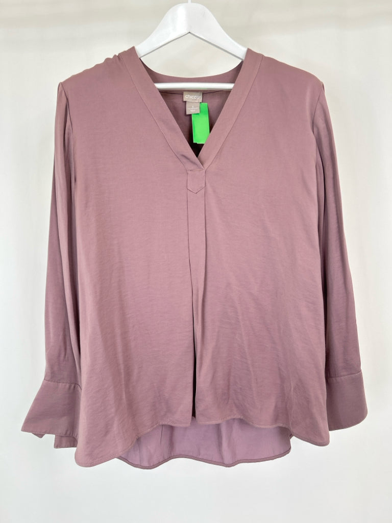 CHICO'S Collection Size 3 Women Size 16/18 Violet Blouse NWT