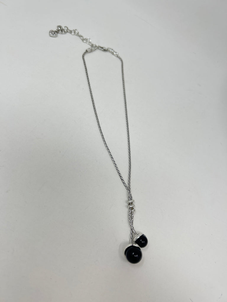 BRIGHTON Silver and Black Necklace