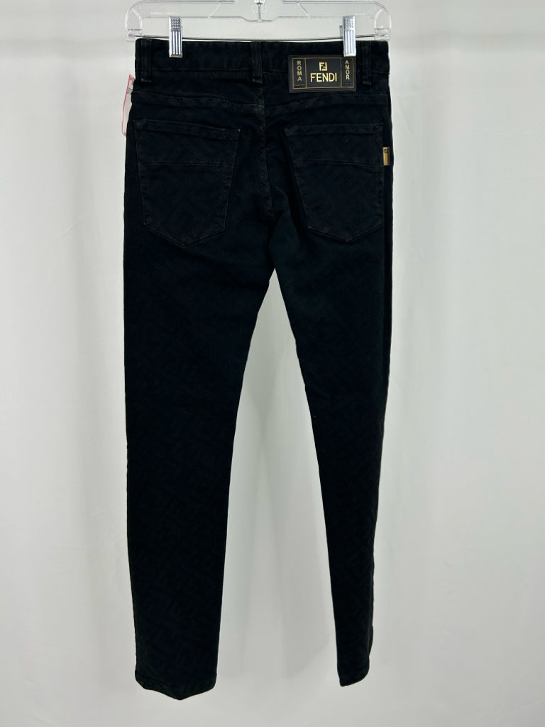 FENDI Women Size 6 BLACK DENIM jeans